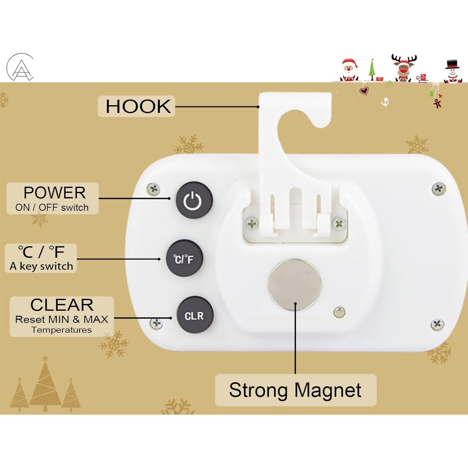Termómetro Digital AEVETE para Refrigerador Impermeable LCD