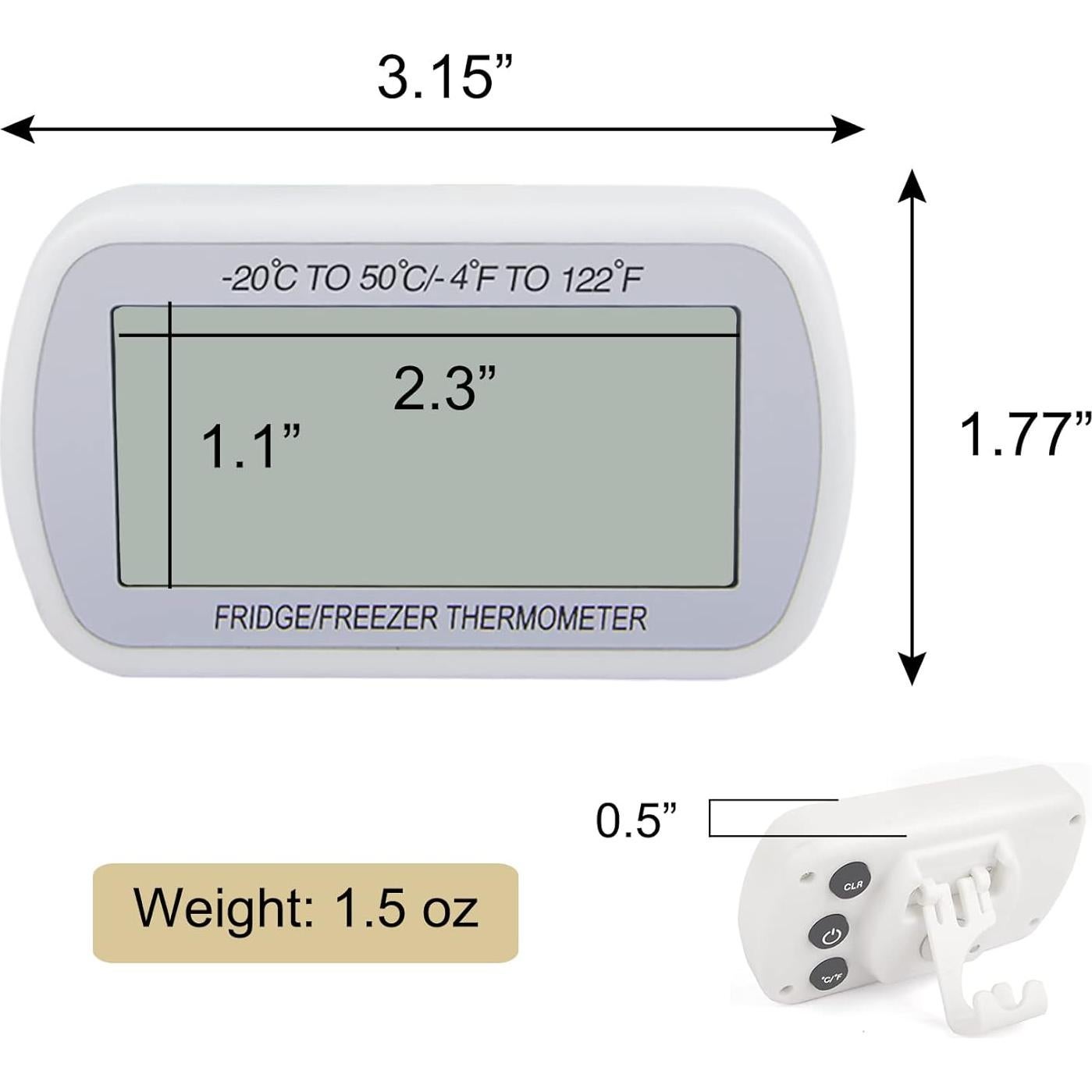 Termómetro Digital AEVETE para Refrigerador Impermeable LCD