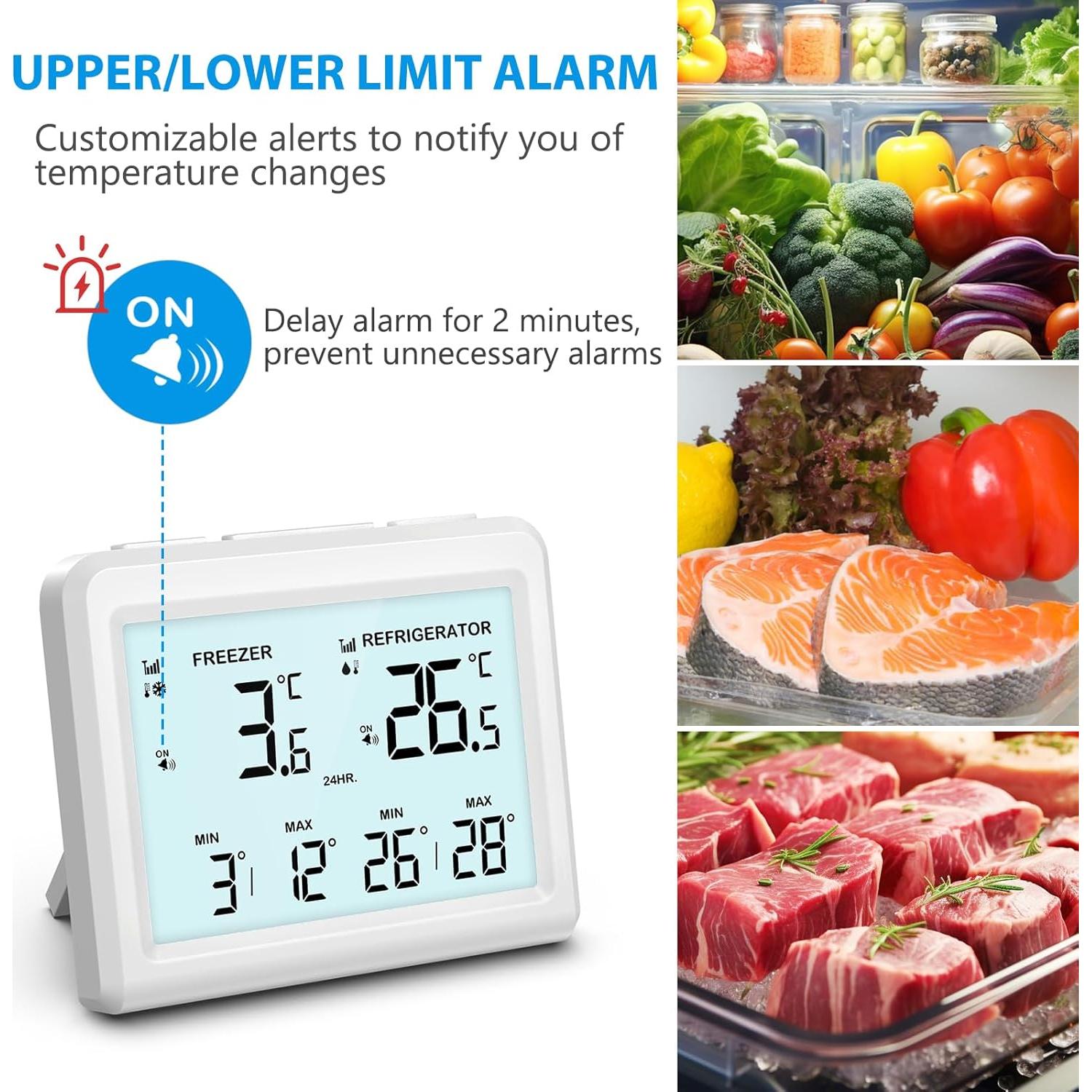 Termómetro Inalámbrico para Refrigerador Temracha WA150KM - Alarma y Retroiluminación