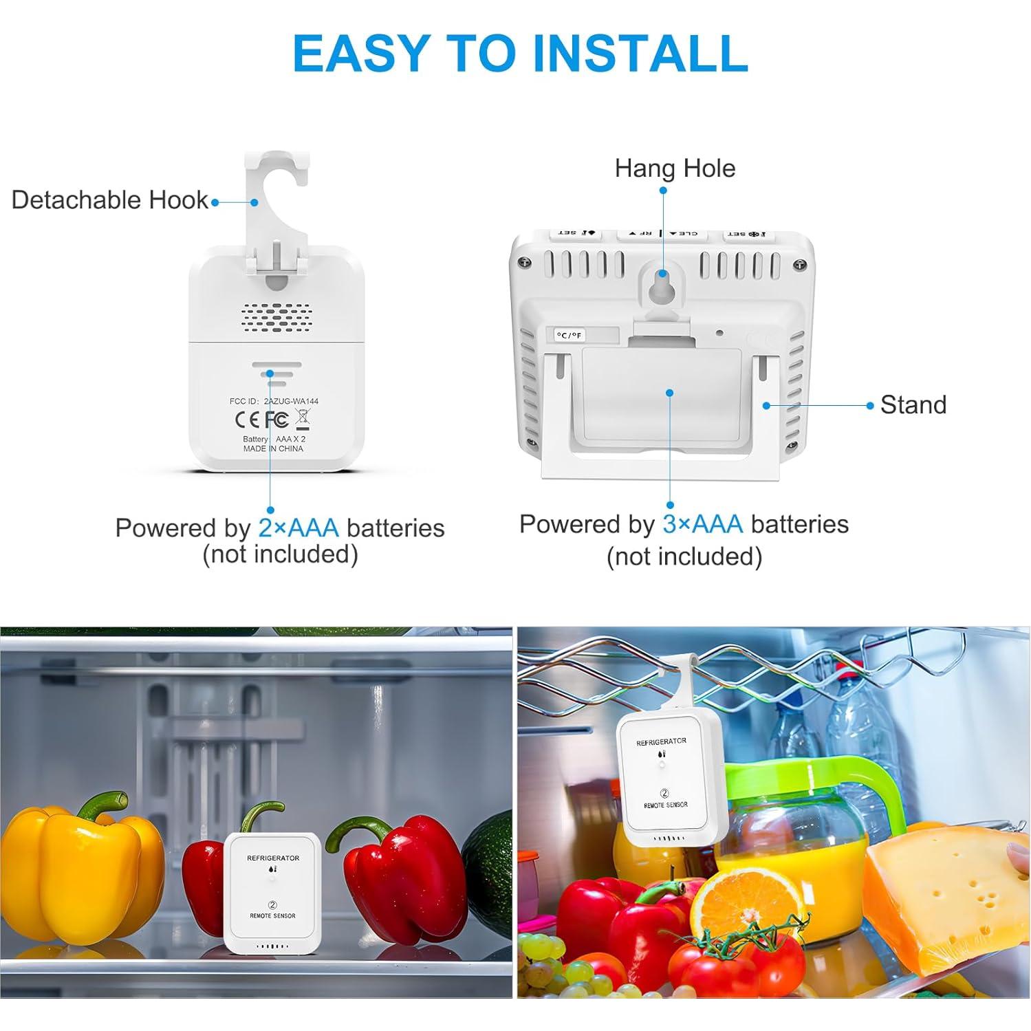 Termómetro Inalámbrico para Refrigerador Temracha WA150KM - Alarma y Retroiluminación