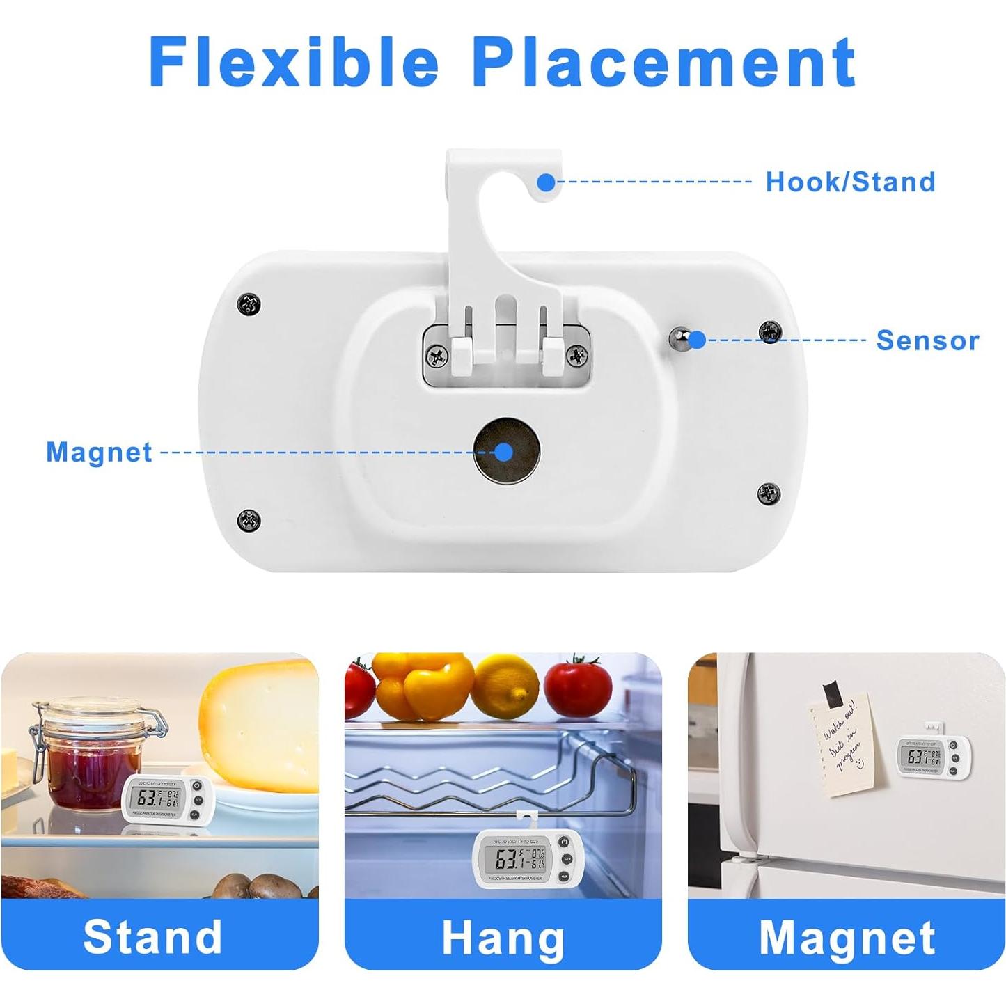 Termómetro Digital Impermeable Lasubst para Refrigerador - 2 Unidades