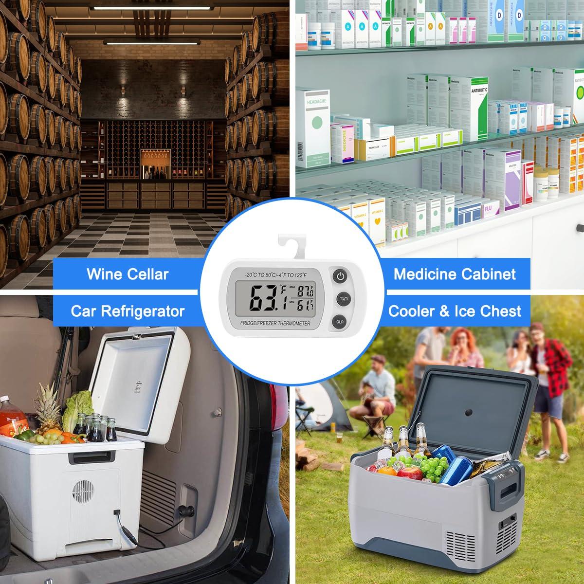 Termómetro Digital Impermeable Lasubst para Refrigerador - 2 Unidades