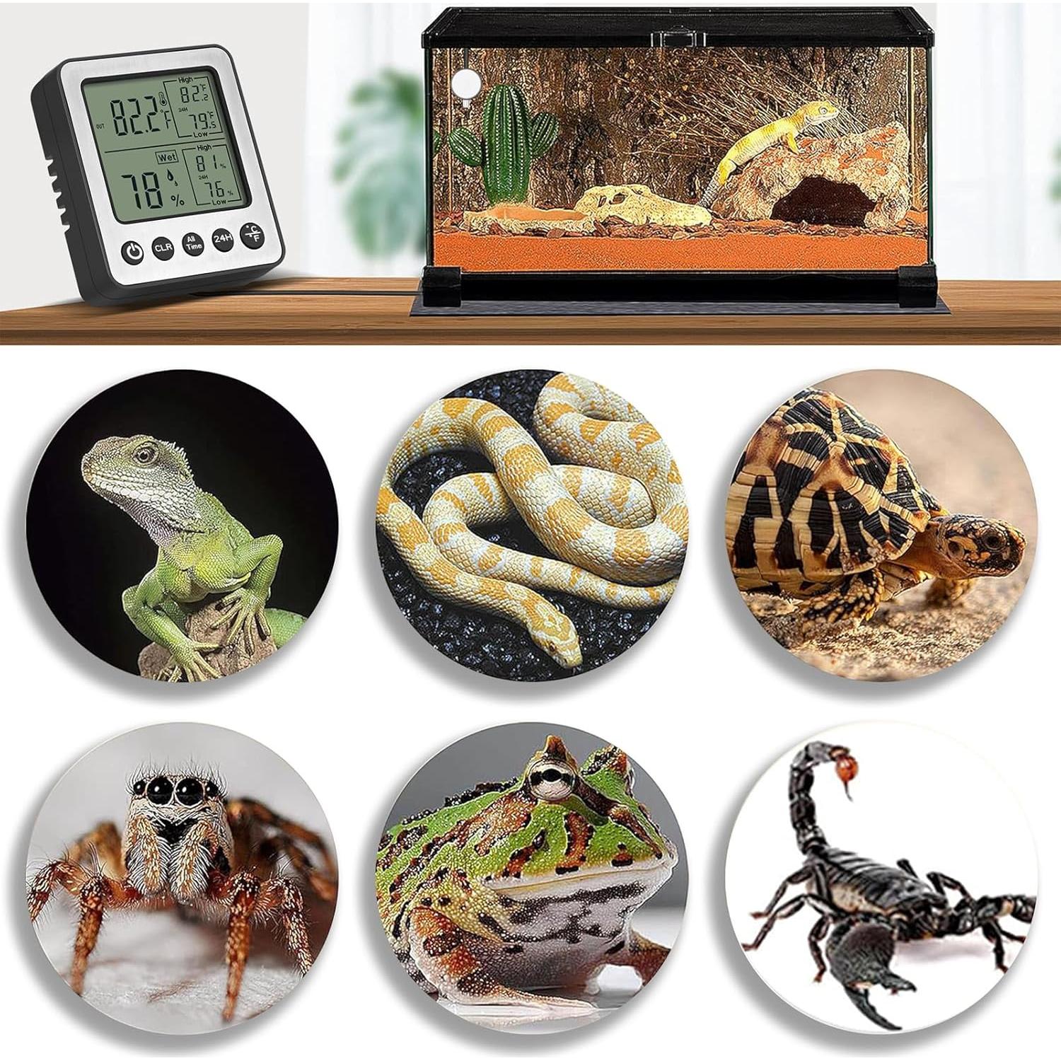 Termómetro Digital Higrómetro Vlejeari ZZ20 para Refrigerador y Reptiles