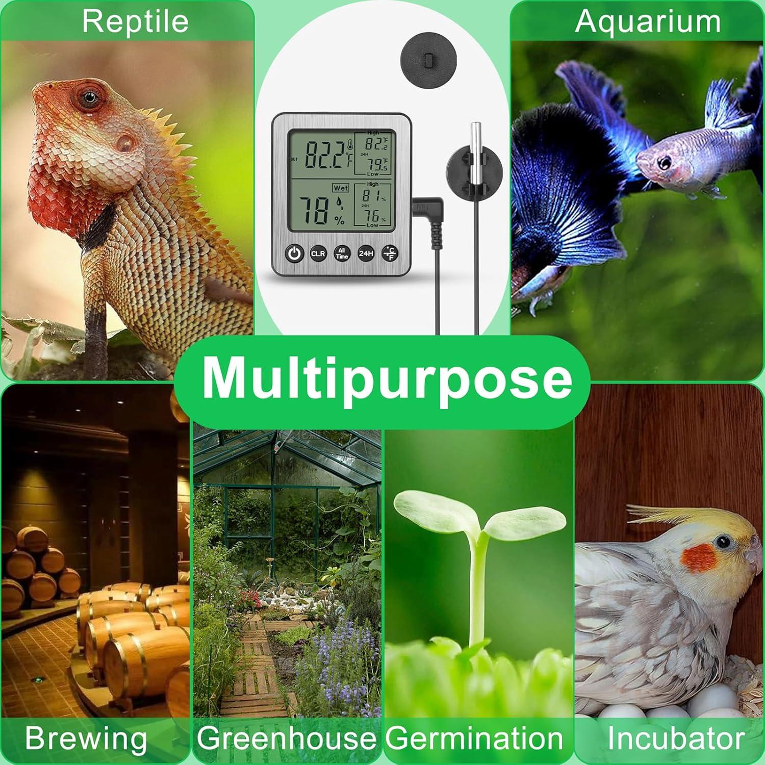 Termómetro Digital Higrómetro Vlejeari ZZ20 para Refrigerador y Reptiles