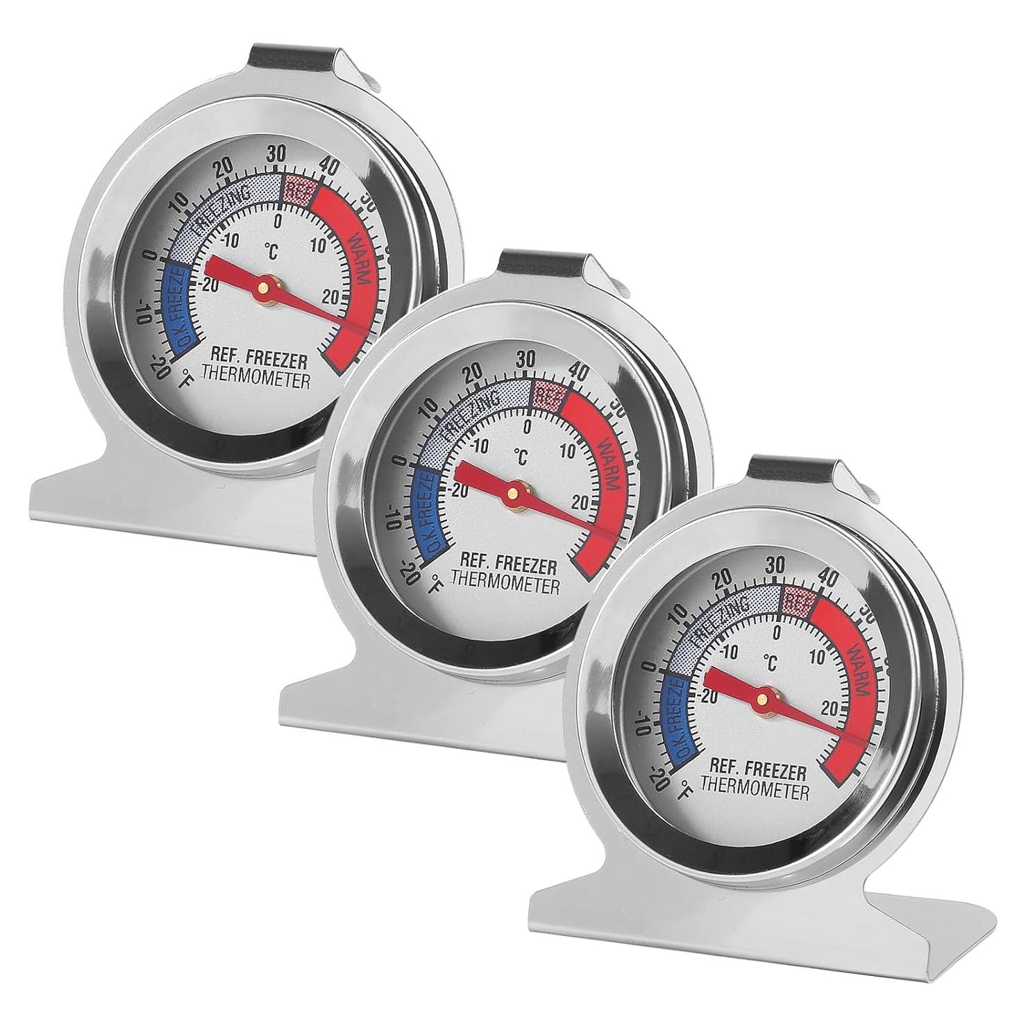 Termómetro de Refrigerador DORHEA 3Pcs Acero Inoxidable -30 a 30°C