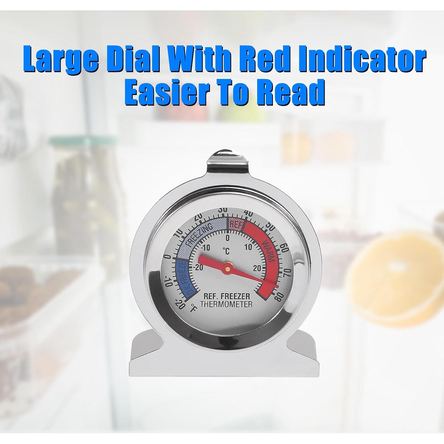 Termómetro de Refrigerador DORHEA 3Pcs Acero Inoxidable -30 a 30°C