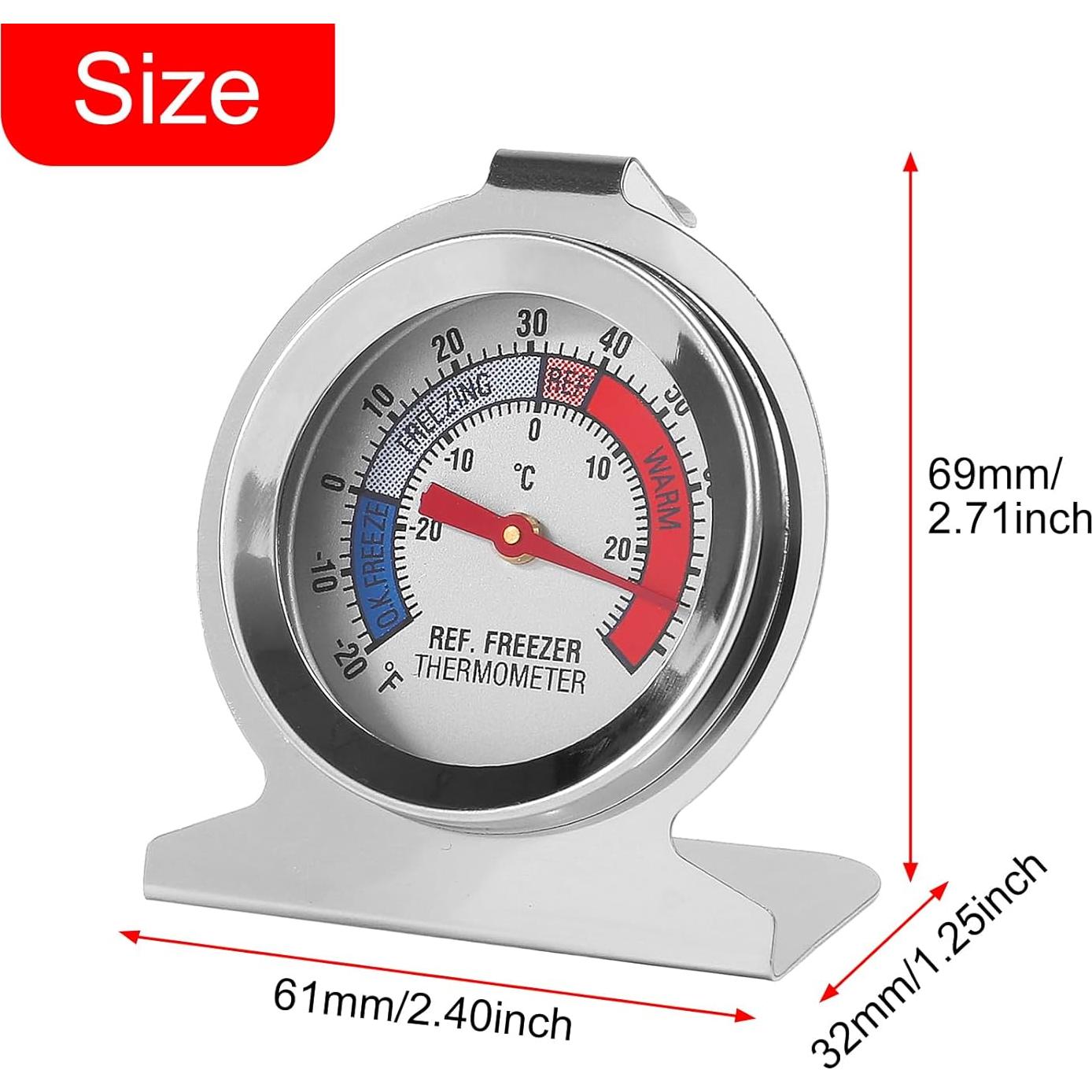 Termómetro de Refrigerador DORHEA 3Pcs Acero Inoxidable -30 a 30°C