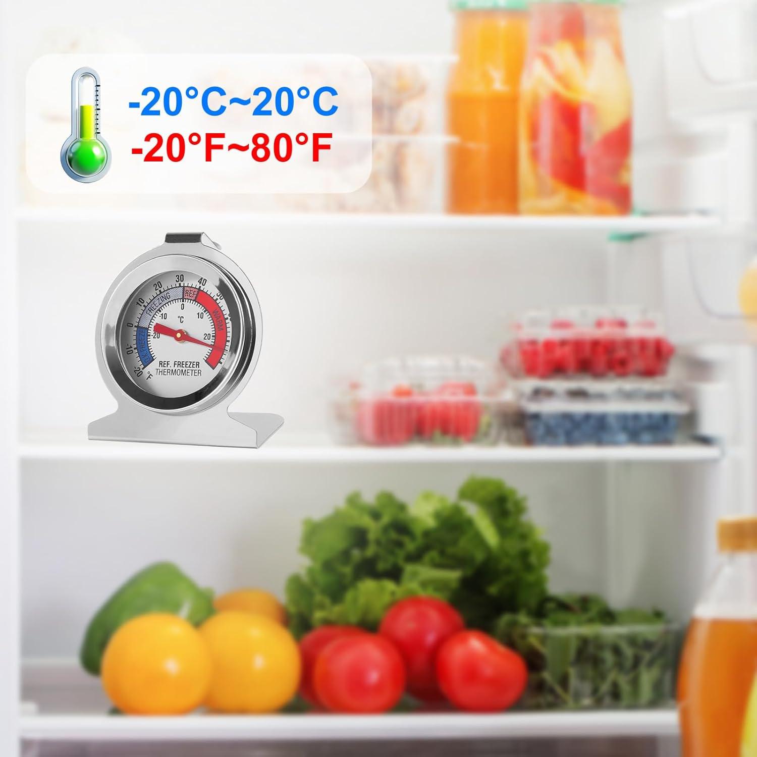 Termómetro de Refrigerador DORHEA 3Pcs Acero Inoxidable -30 a 30°C