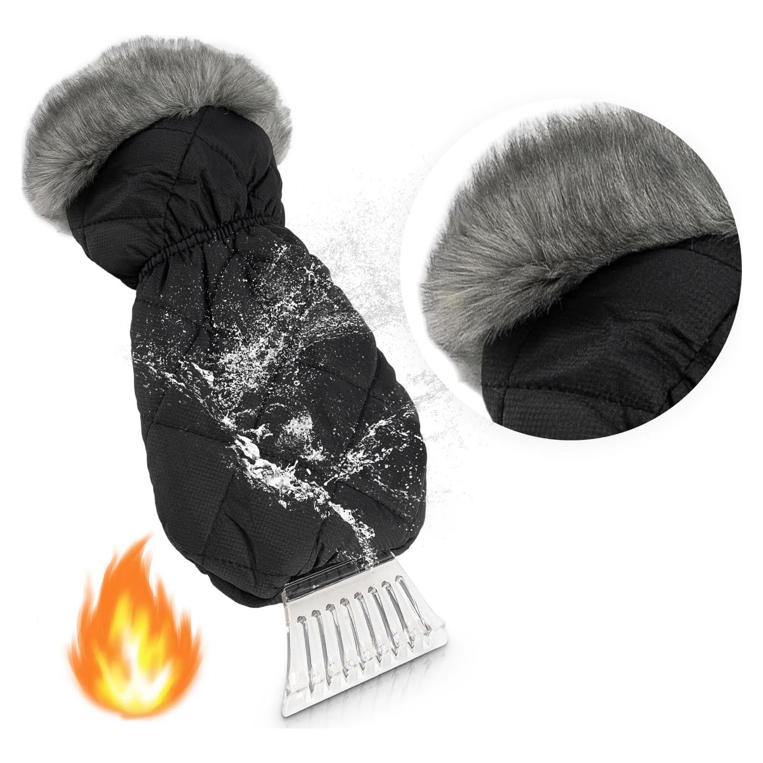 Raspador de Hielo con Guante TKKEUEP - Impermeable y Acolchado