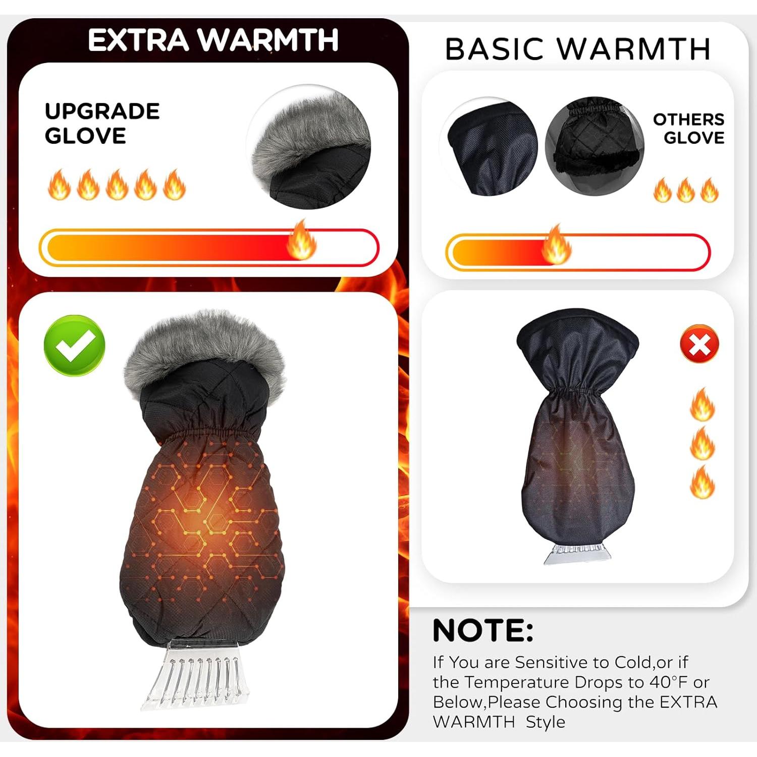 Raspador de Hielo con Guante TKKEUEP - Impermeable y Acolchado