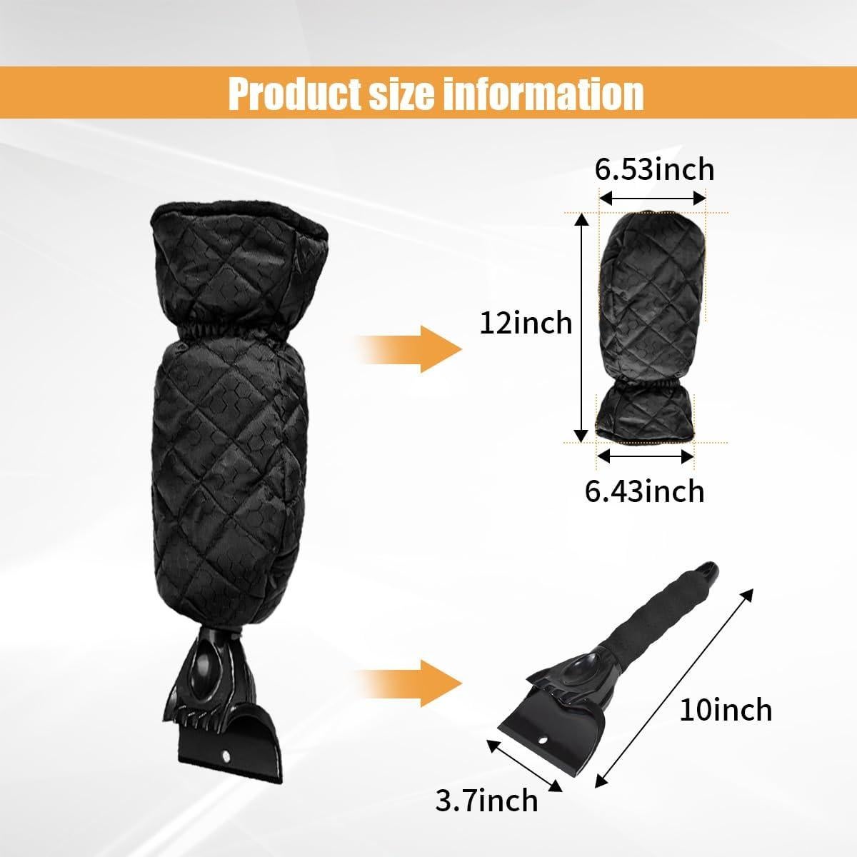 Guante Raspador de Hielo GLSOWEE para Parabrisas - Impermeable