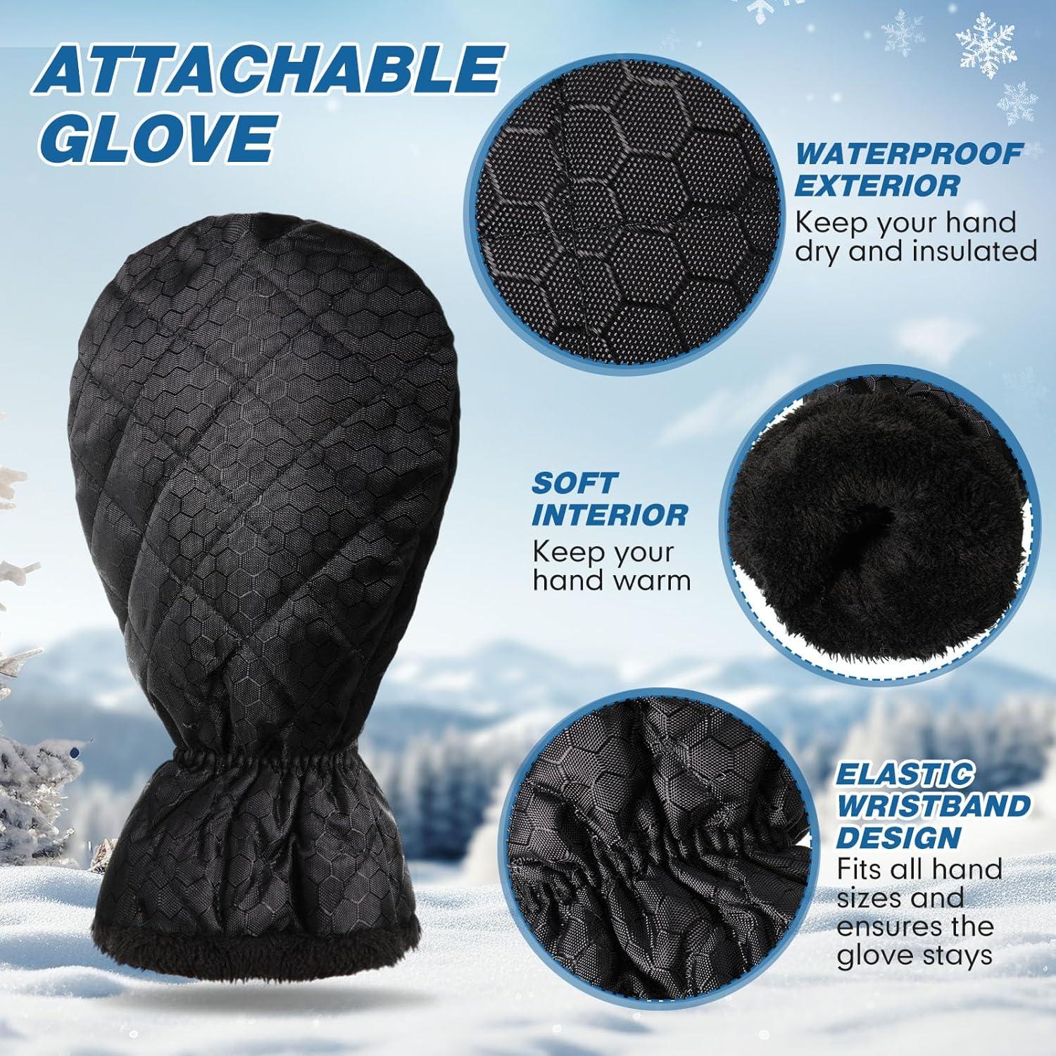 Juego de 2 raspadores de hielo Lanties con guantes retráctiles