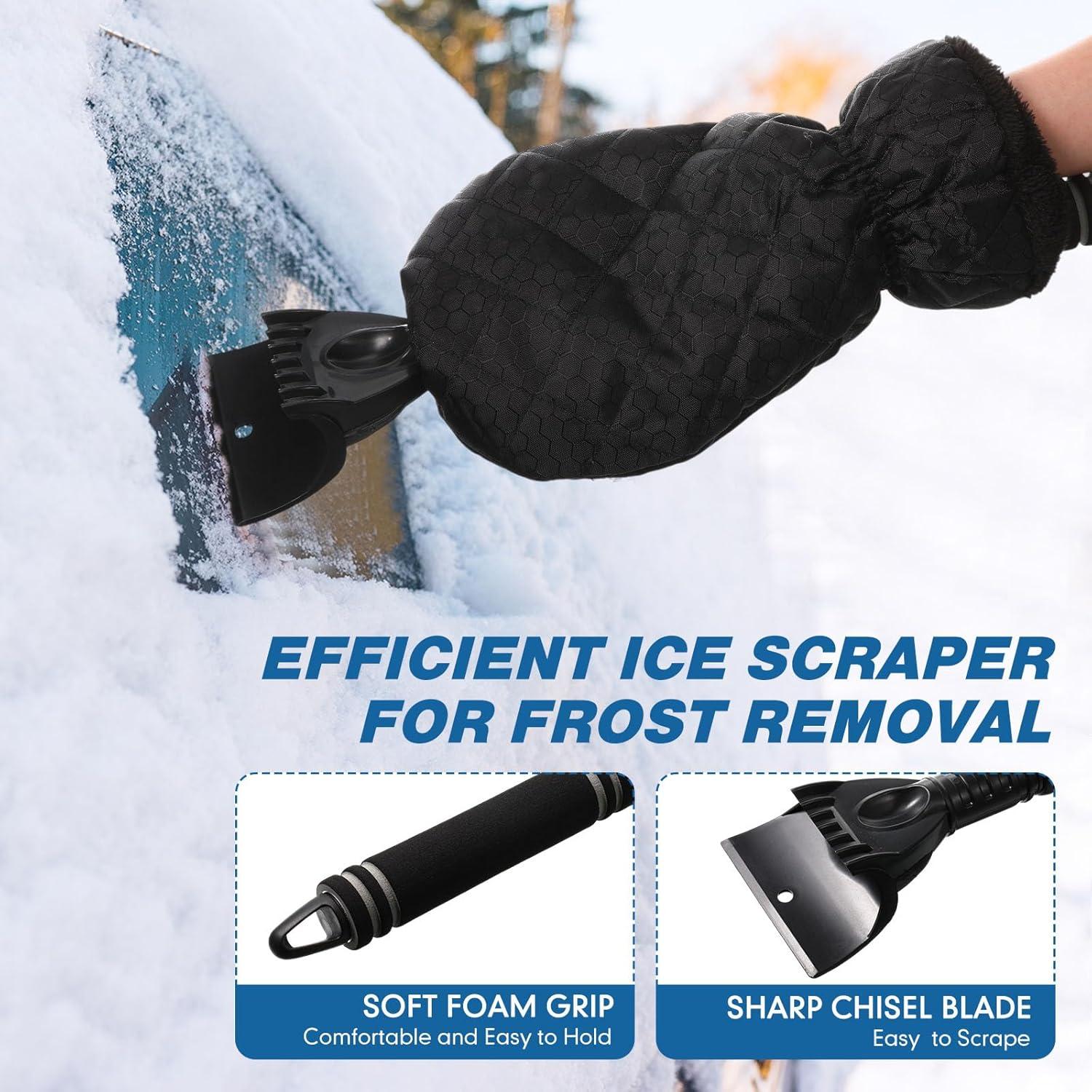 Juego de 2 raspadores de hielo Lanties con guantes retráctiles