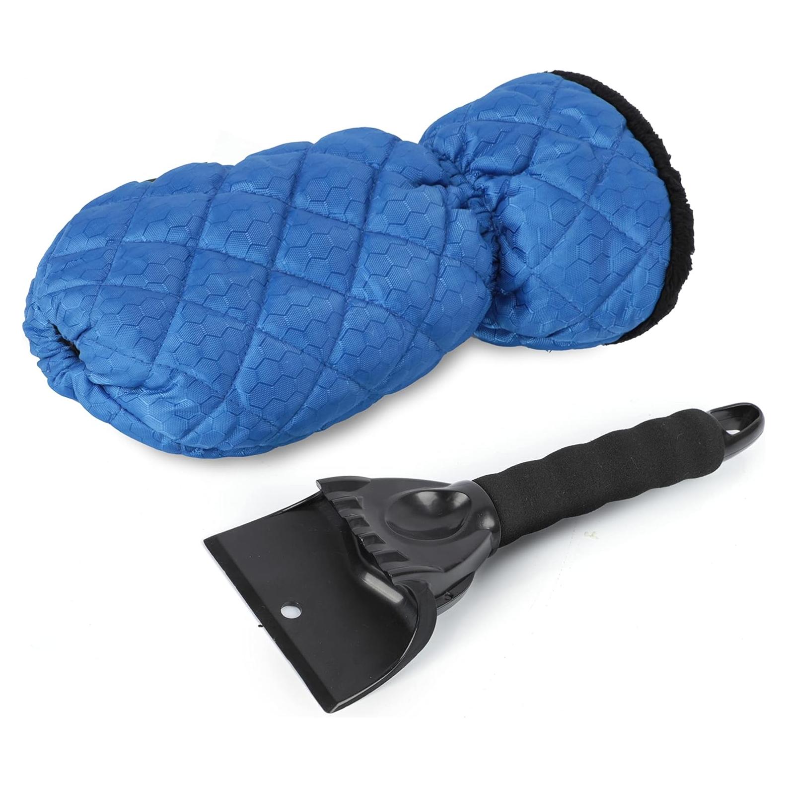 Guante Raspador de Hielo EcoNour Azul 2-en-1 Impermeable