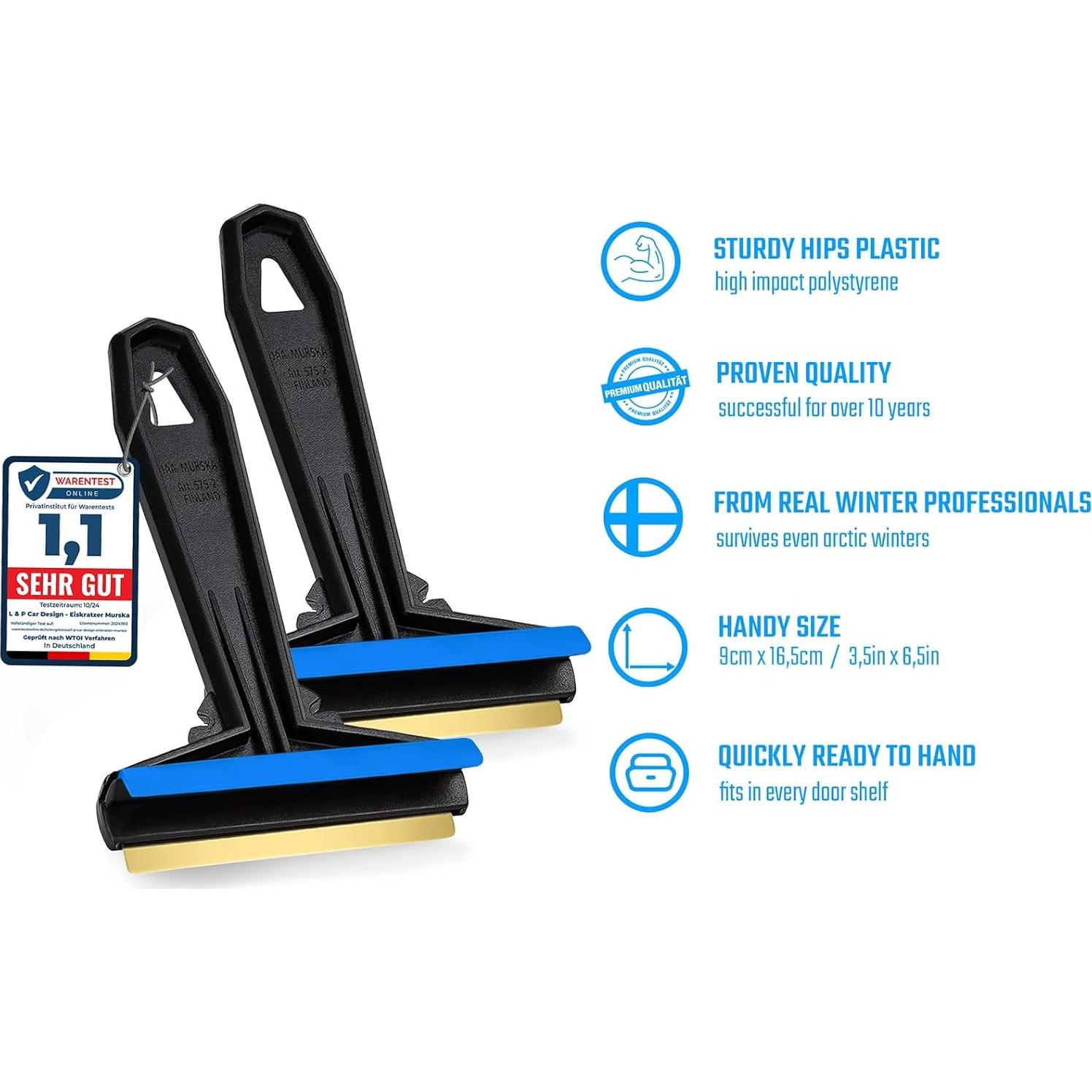 Raspador de Hielo Murska para Auto - Cuchilla de Latón - 2 Piezas