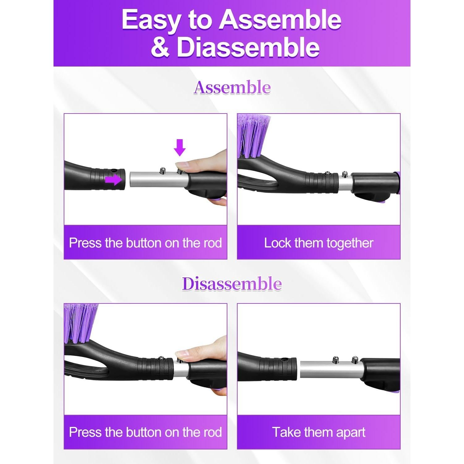 Raspador de Hielo y Cepillo Extensible HEEYA QH-A5-1 83.82 cm