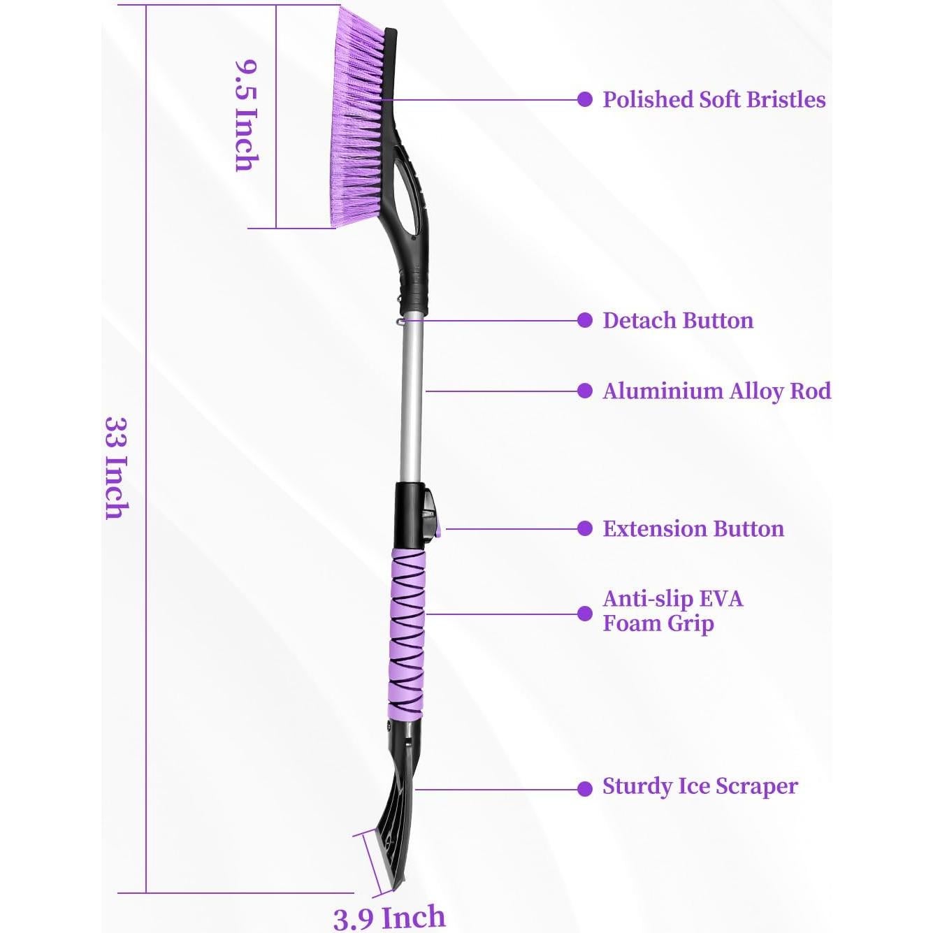 Raspador de Hielo y Cepillo Extensible HEEYA QH-A5-1 83.82 cm