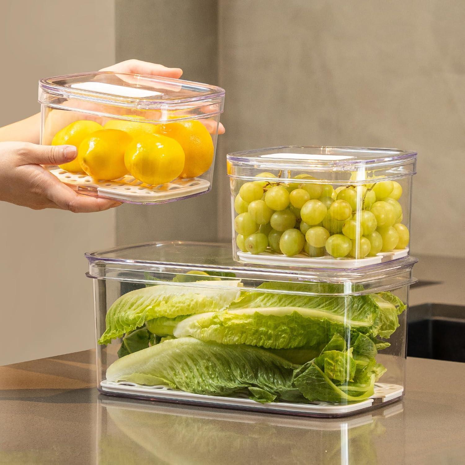 Contenedor Felli Duo Fresh Veggie Keeper 3 Piezas 5.8qt