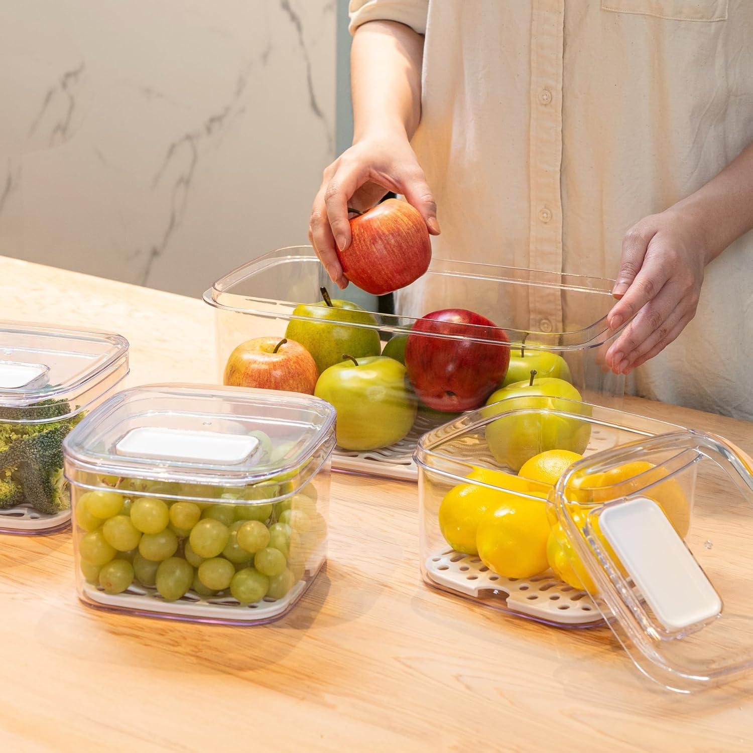 Contenedor Felli Duo Fresh Veggie Keeper 3 Piezas 5.8qt