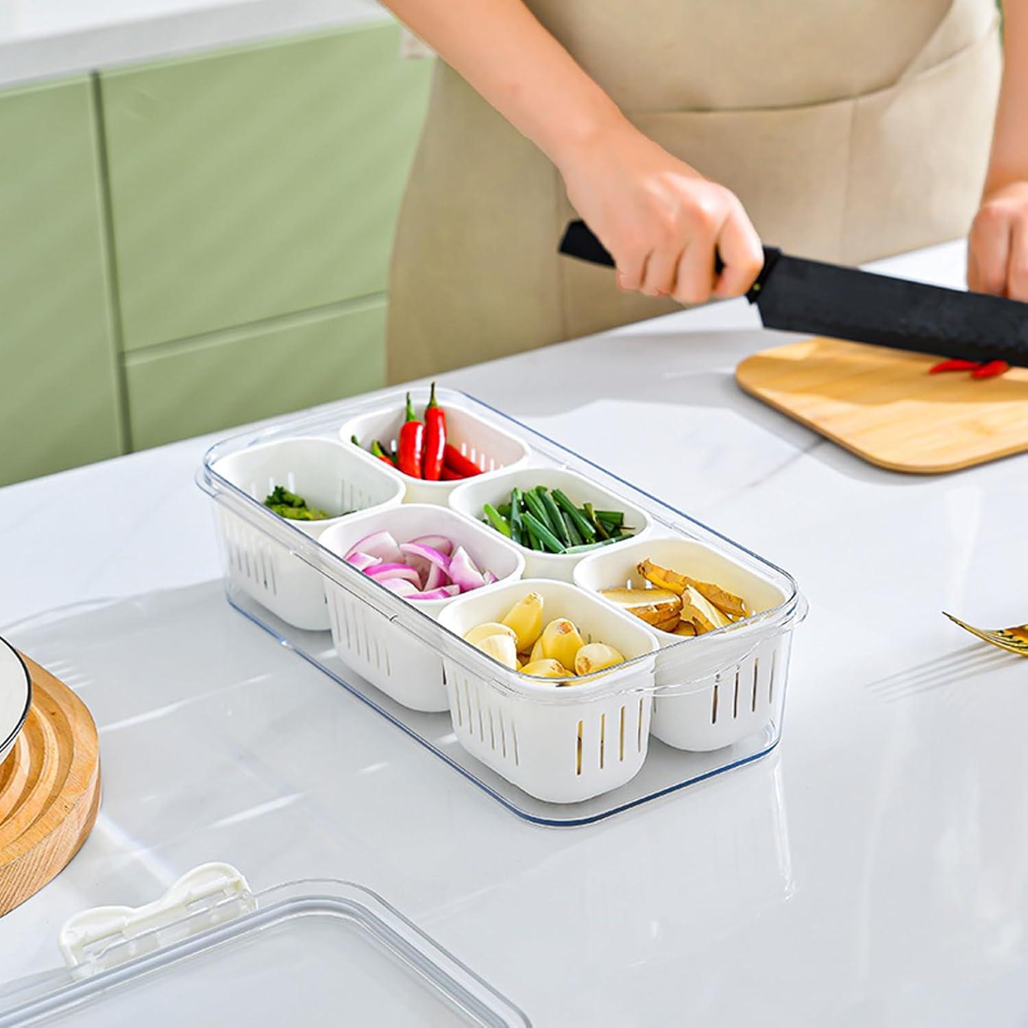 Bandeja de Servicio MANO con Tapa y 6 Compartimentos