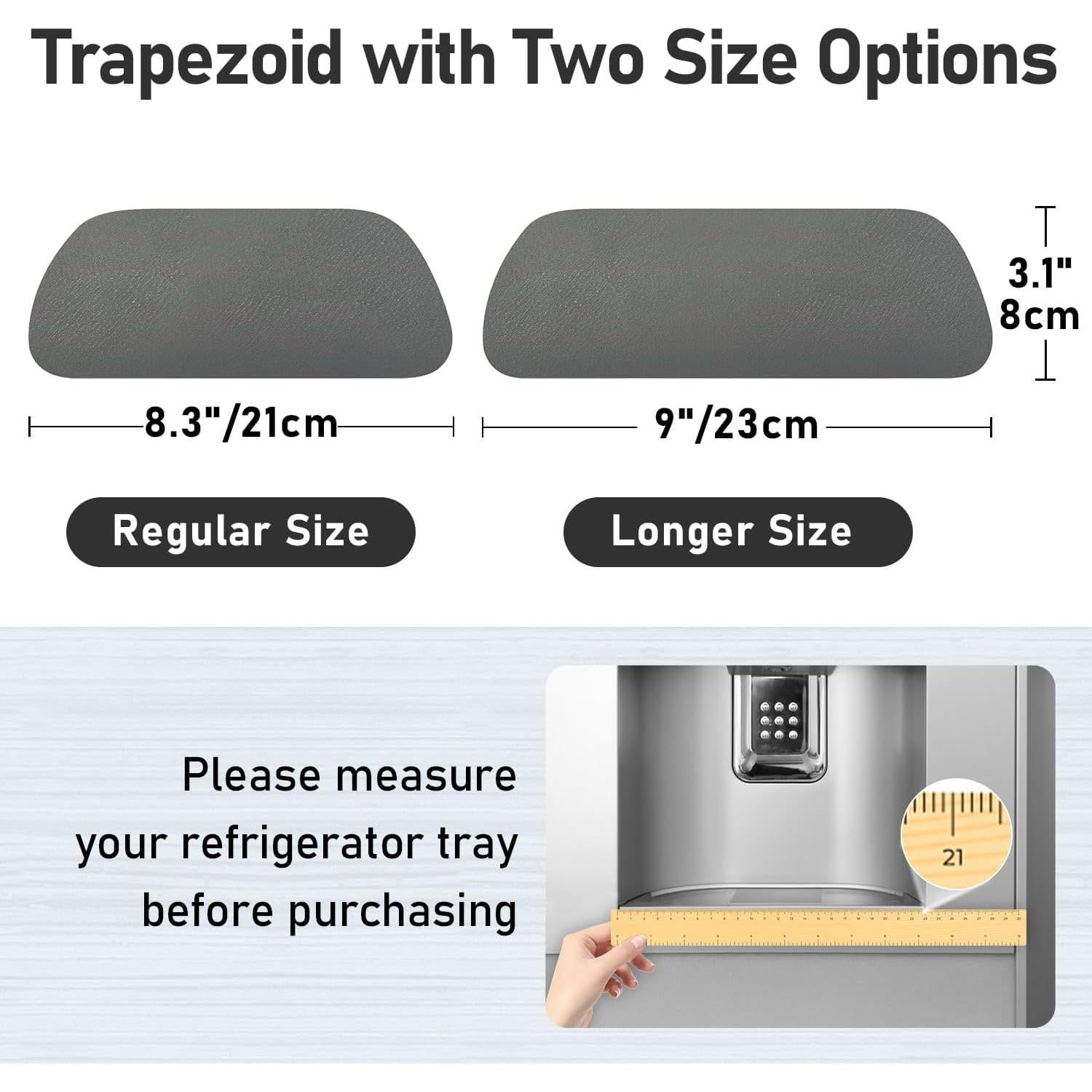 Bandeja de Goteo LOPNUR para Refrigerador 2 Piezas 21.1x7.9cm Gris