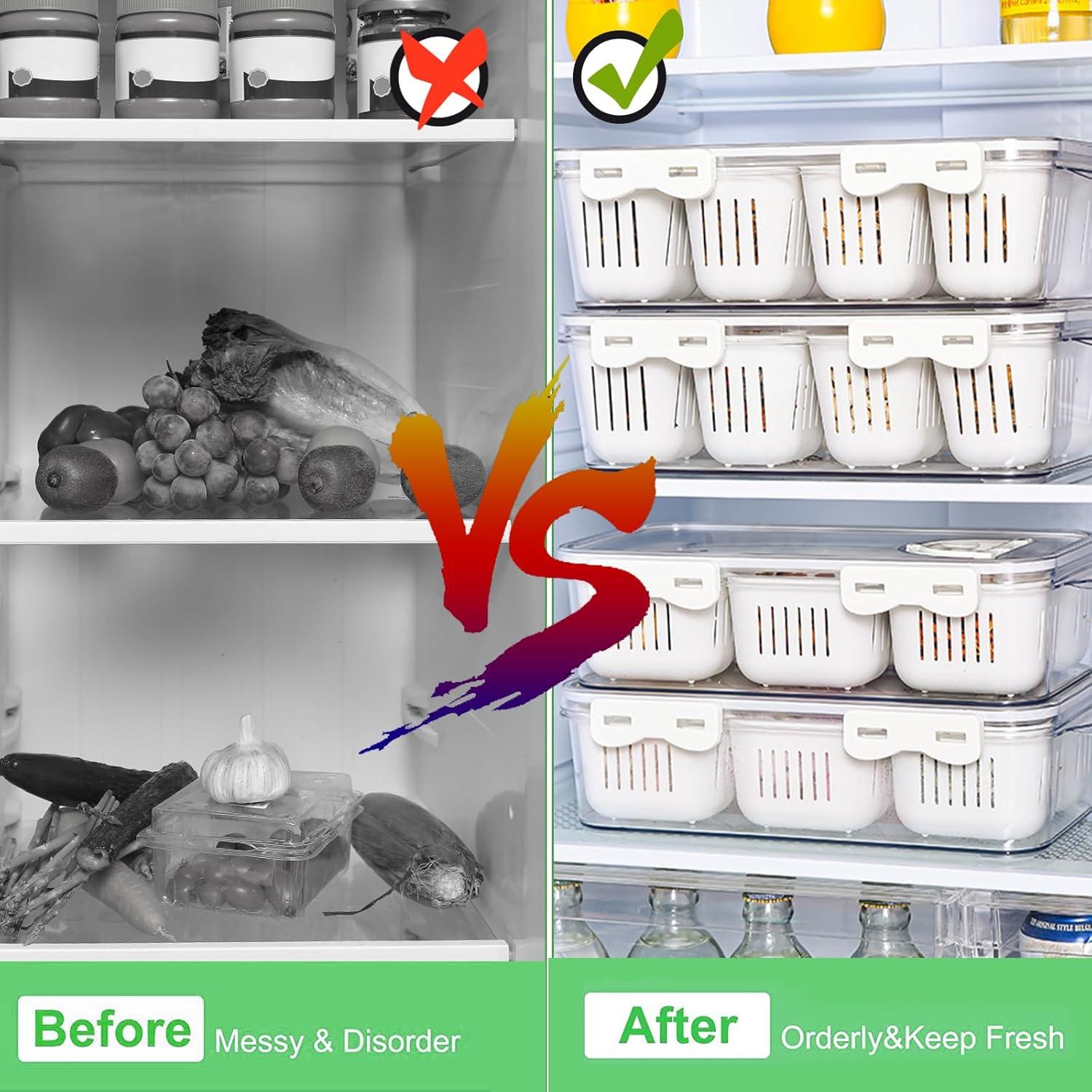 Bandeja de Servicio Dividida Shopwithgreen con Tapa y 8 Coladores