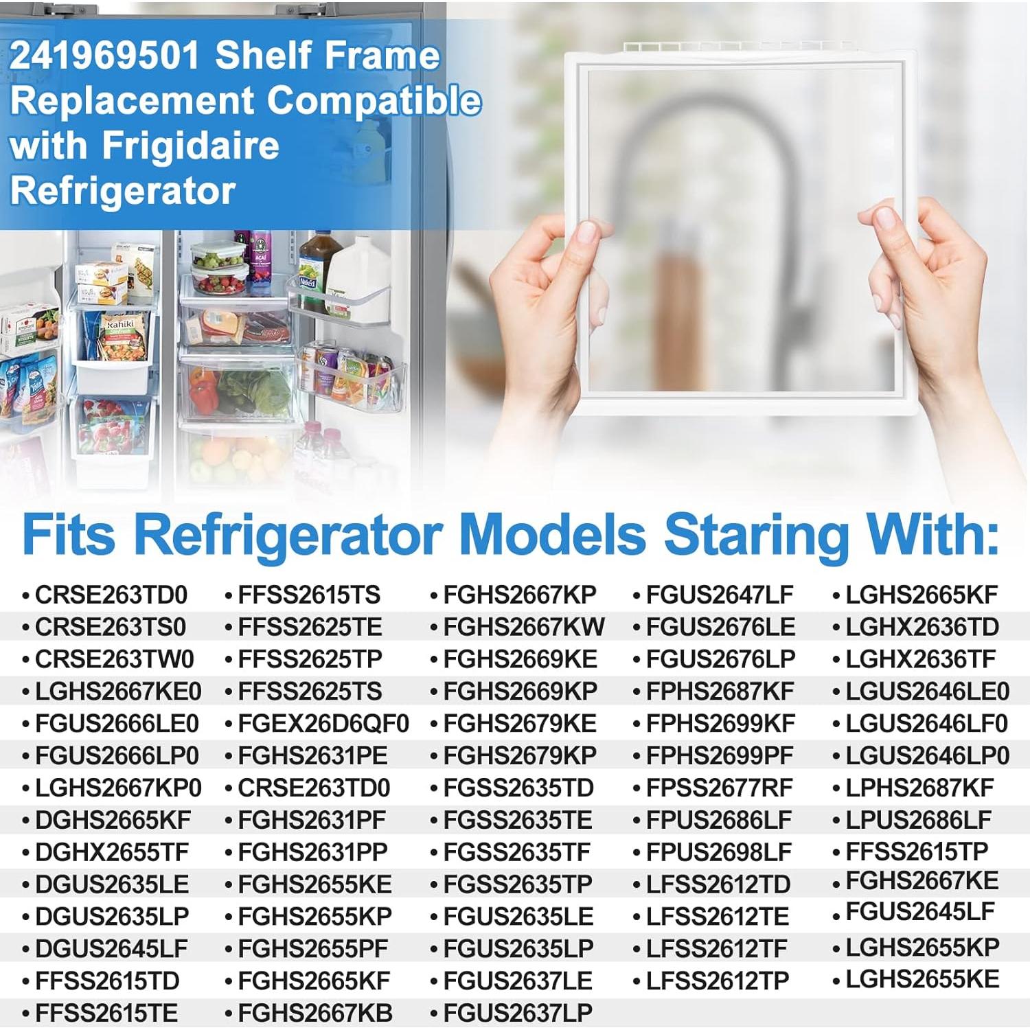 Estructura de Estante Frigidaire 241969501 Sin Vidrio Repuesto