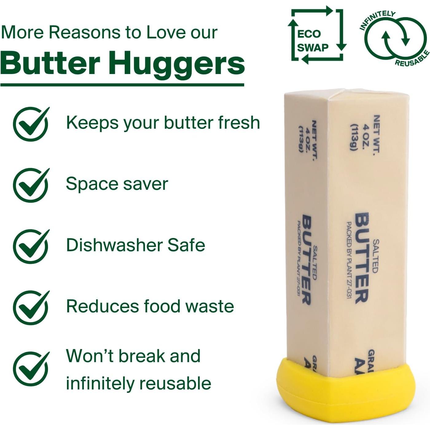Cubierta de Mantequilla Food Huggers - Silicona Reutilizable