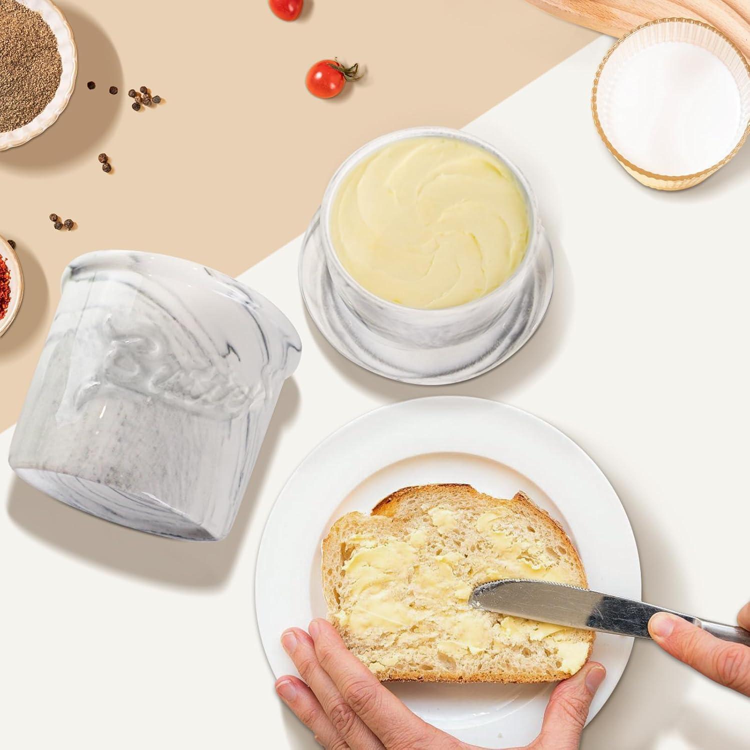 Crock de Mantequilla Cerámico MSJGA con Agua 0.5 Barra