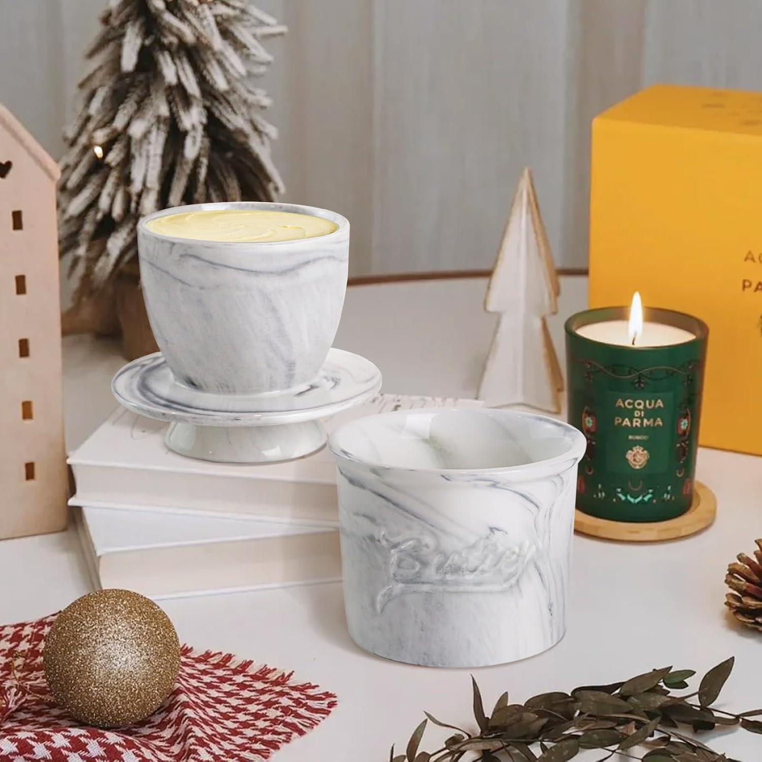 Crock de Mantequilla Cerámico MSJGA con Agua 0.5 Barra