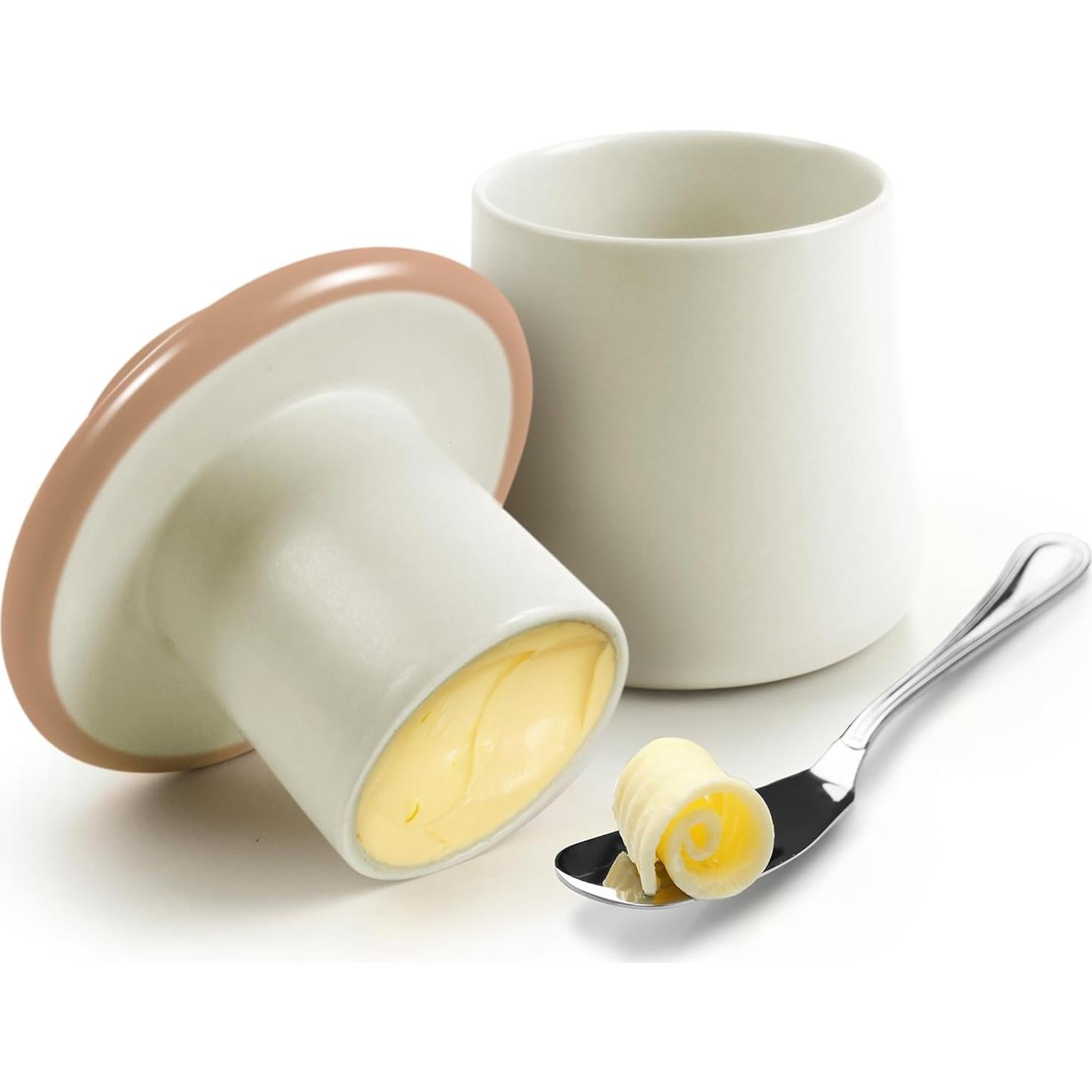 Contenedor de Mantequilla Forage Fred Cerámica 113g Diseño Champiñón