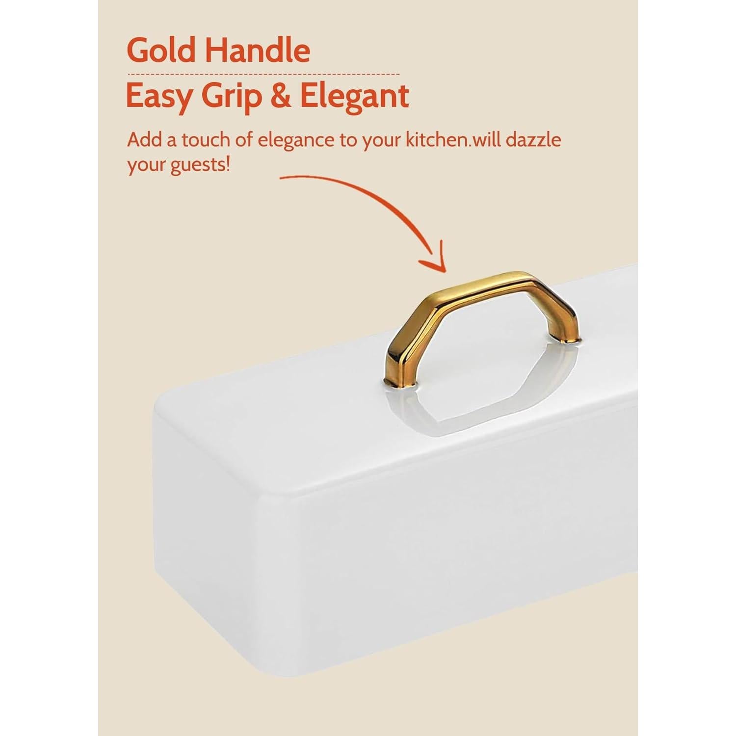 Plato de Mantequilla con Tapa Sweese - Porcelana Blanca 113g