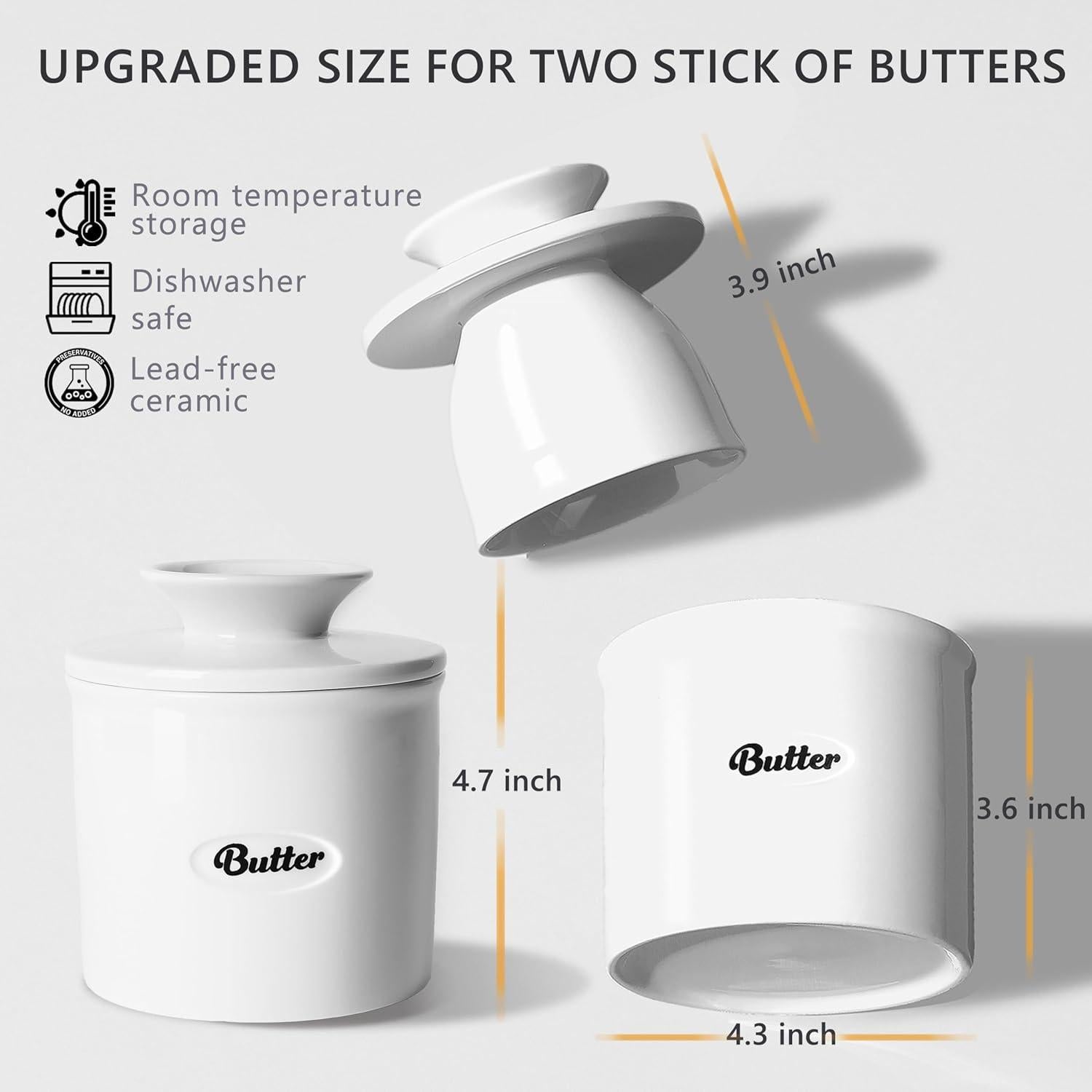 Crock de Mantequilla Rucocron Cerámica 250ml con Tapa