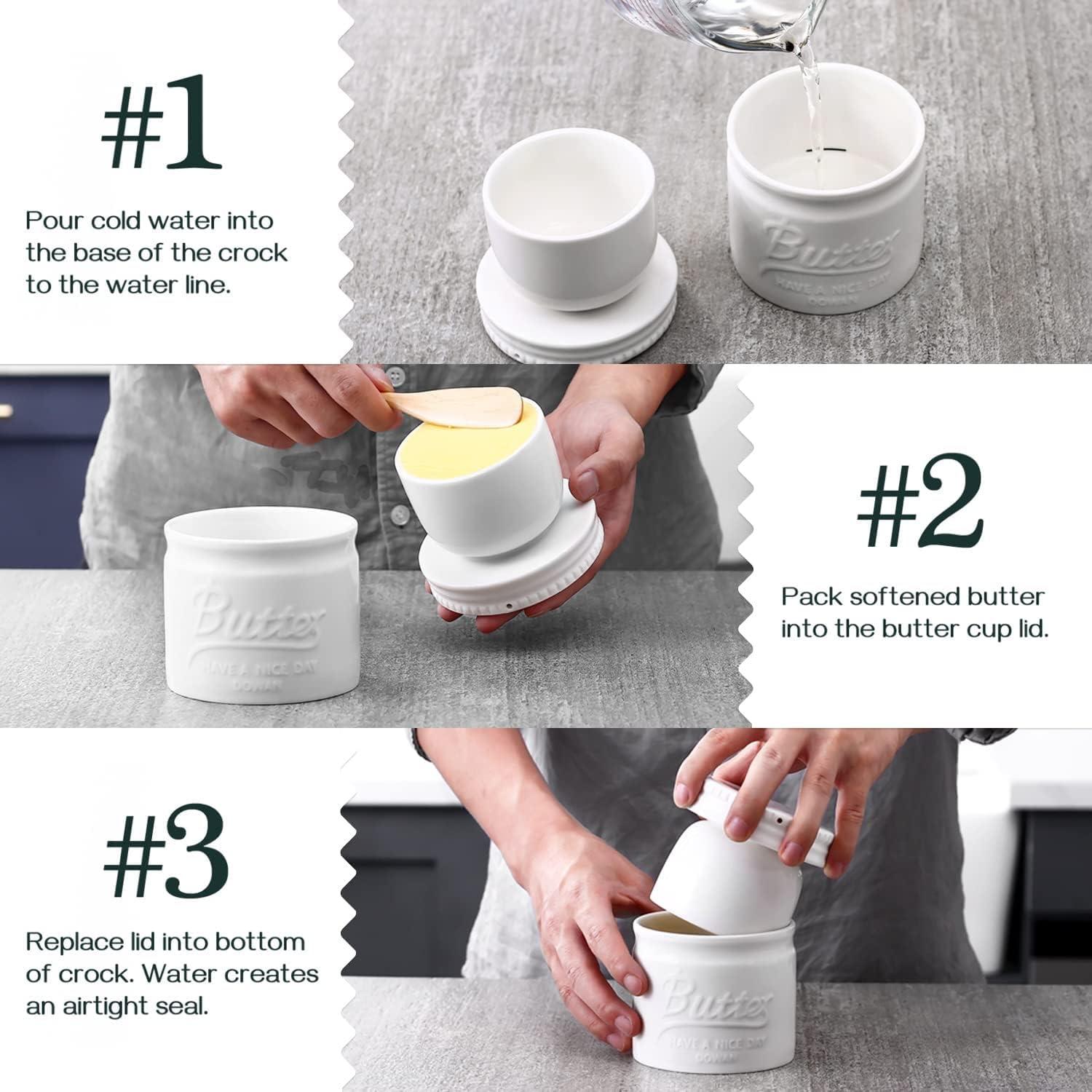 Tazón de Mantequilla DOWAN Mason Cerámica Blanco 5kg