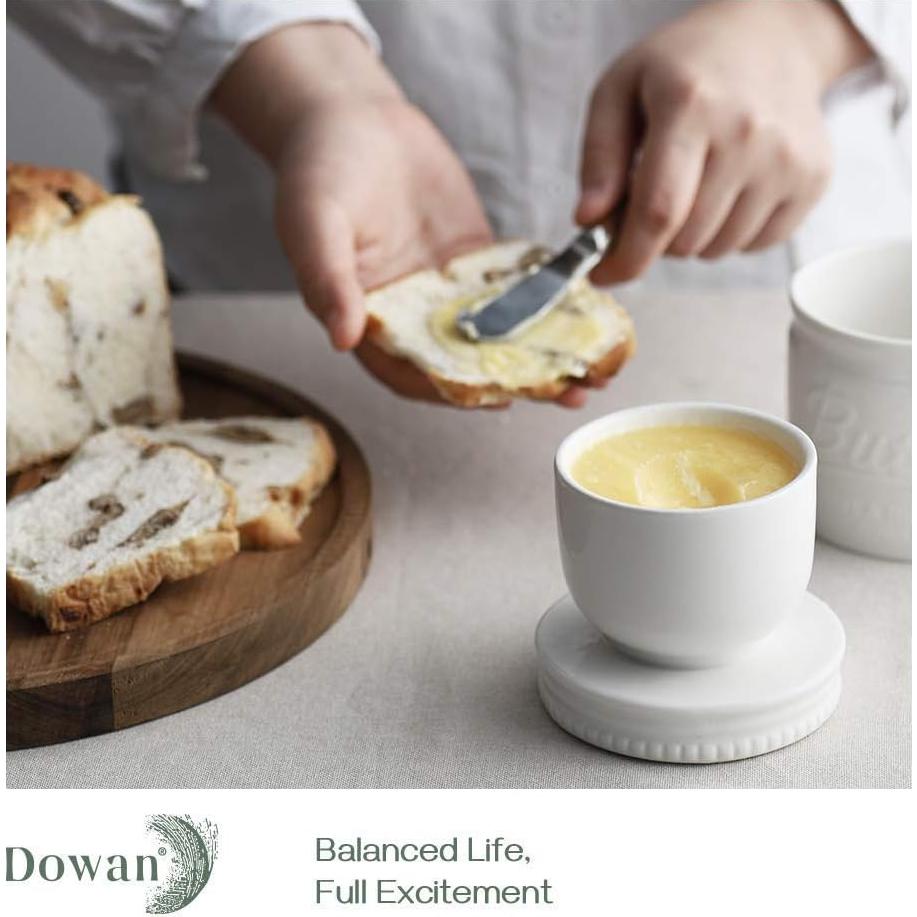 Tazón de Mantequilla DOWAN Mason Cerámica Blanco 5kg