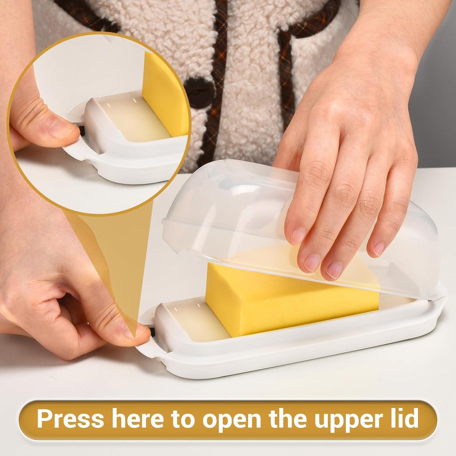 Plato para Mantequilla Hermético AONCO 245g con Tapa Blanco