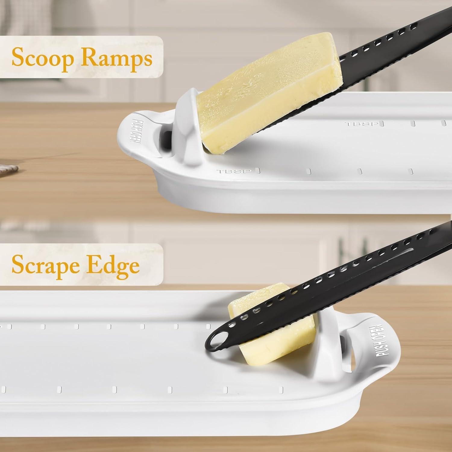 Plato para Mantequilla Hermético AONCO 245g con Tapa Blanco