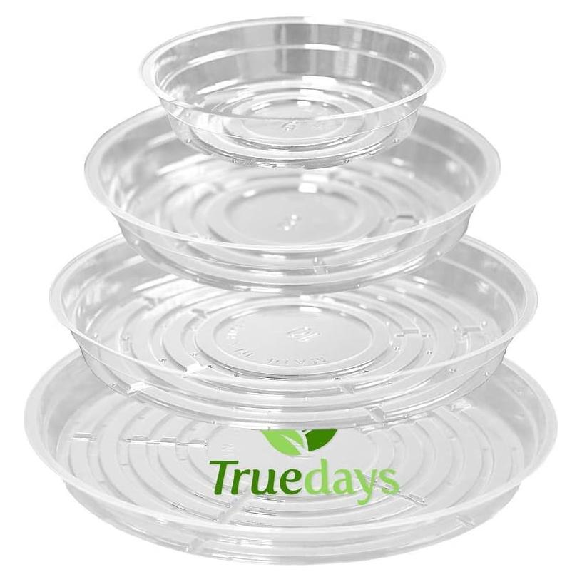 Paquete de 20 Platillos Transparentes TRUEDAYS para Macetas 15-30 cm