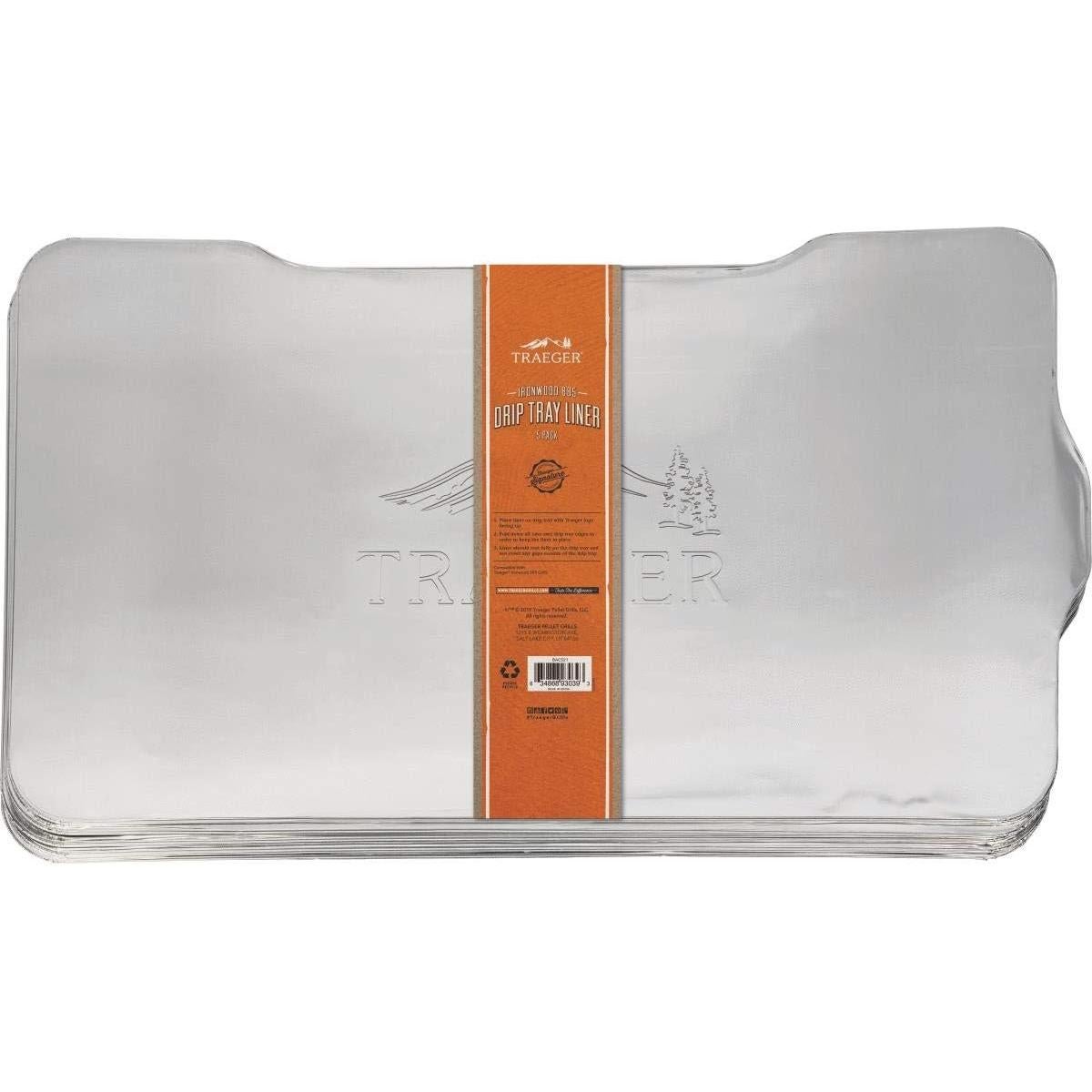 Forros de Bandeja de Goteo Traeger BAC521 para Parrilla Ironwood 885 - 5 Unidades