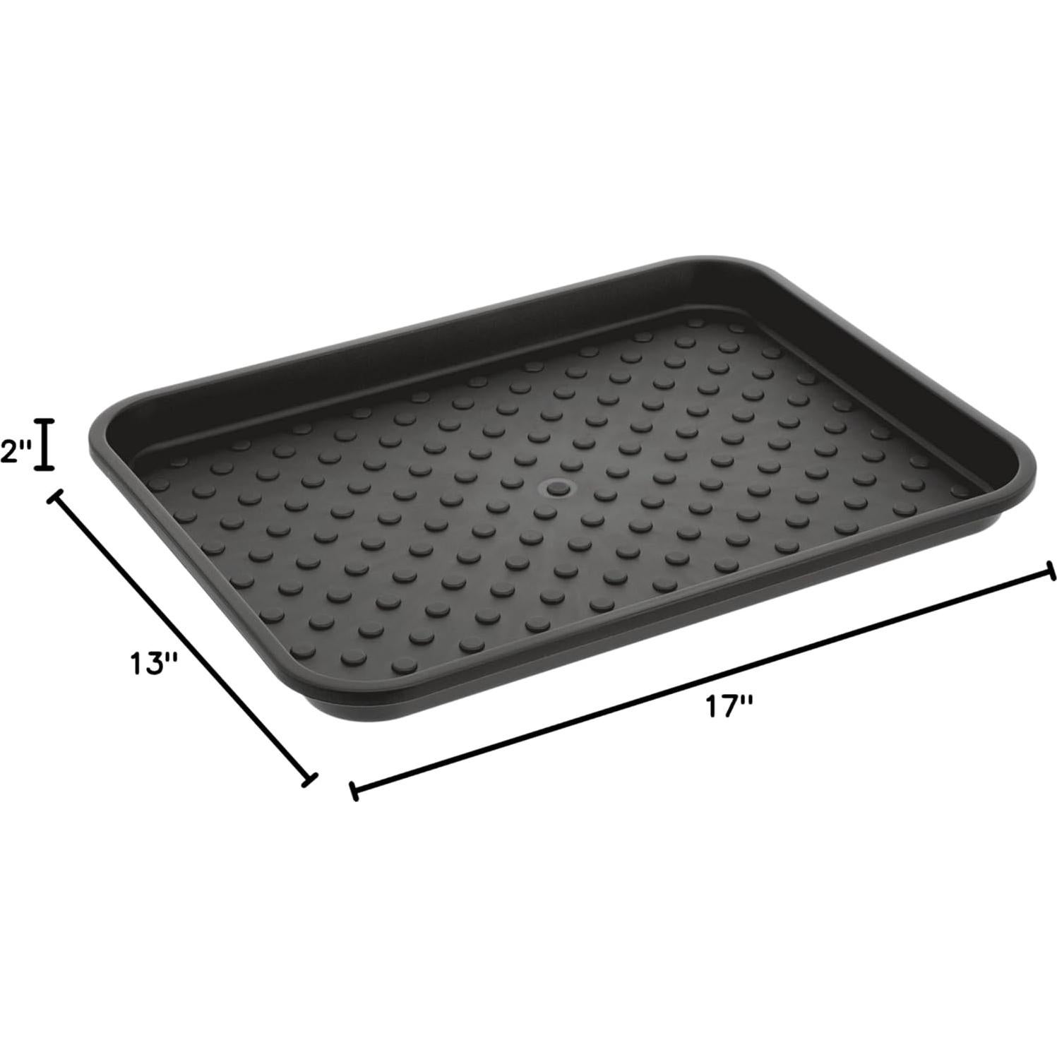 Bandeja de Plástico iDesign para Fregadero - Juego de 2, 43x33 cm, Negro
