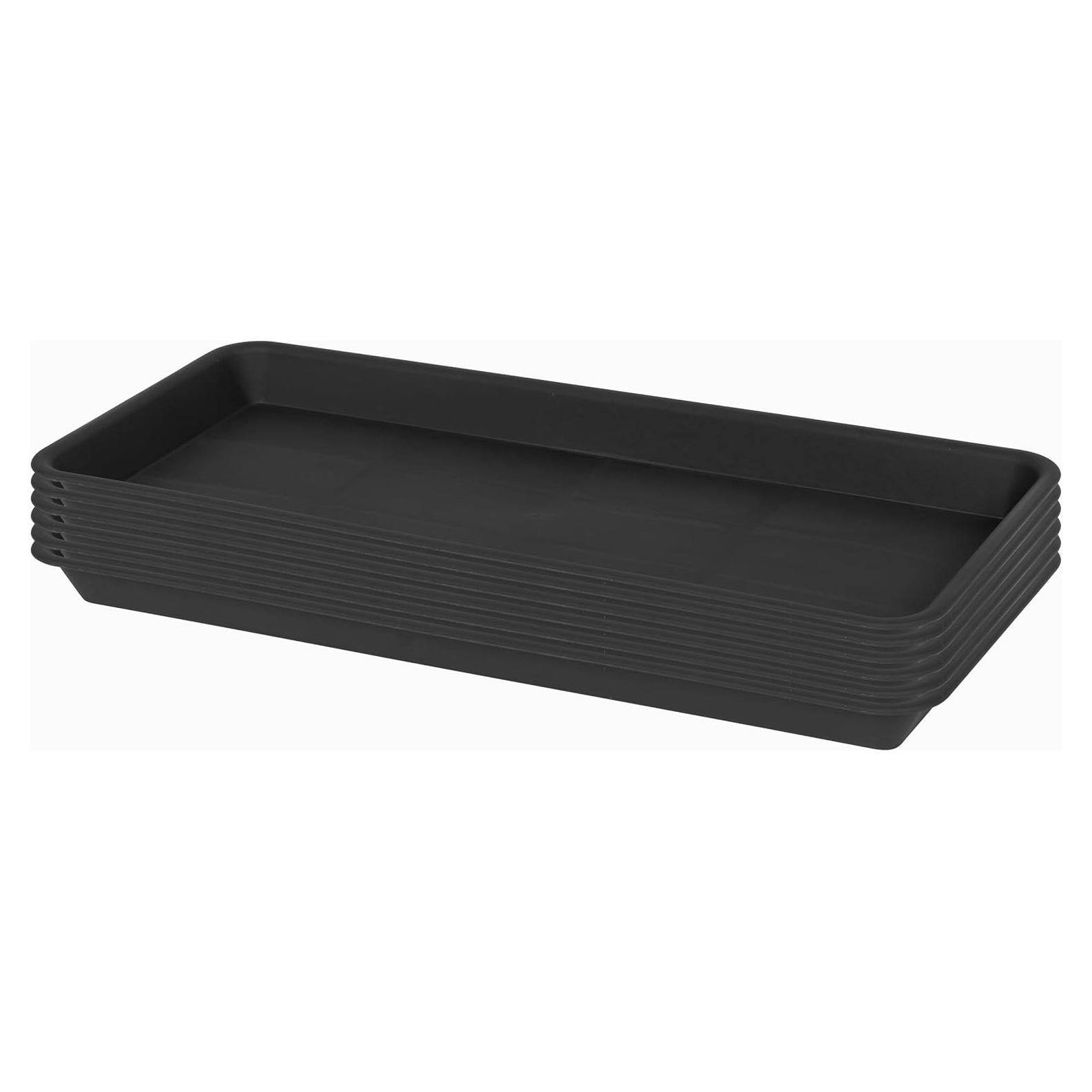 Paquete de 6 bandejas de plástico VUWEZ para plantas 27.94x15.24 cm