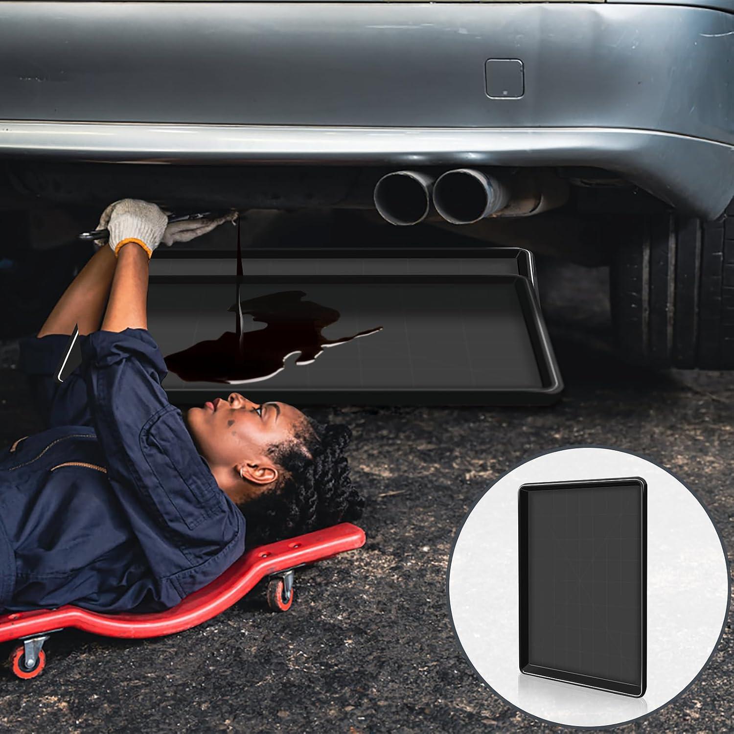 Bandeja de Goteo de Aceite DJZZ 3 Pcs 90x61 cm Plástico