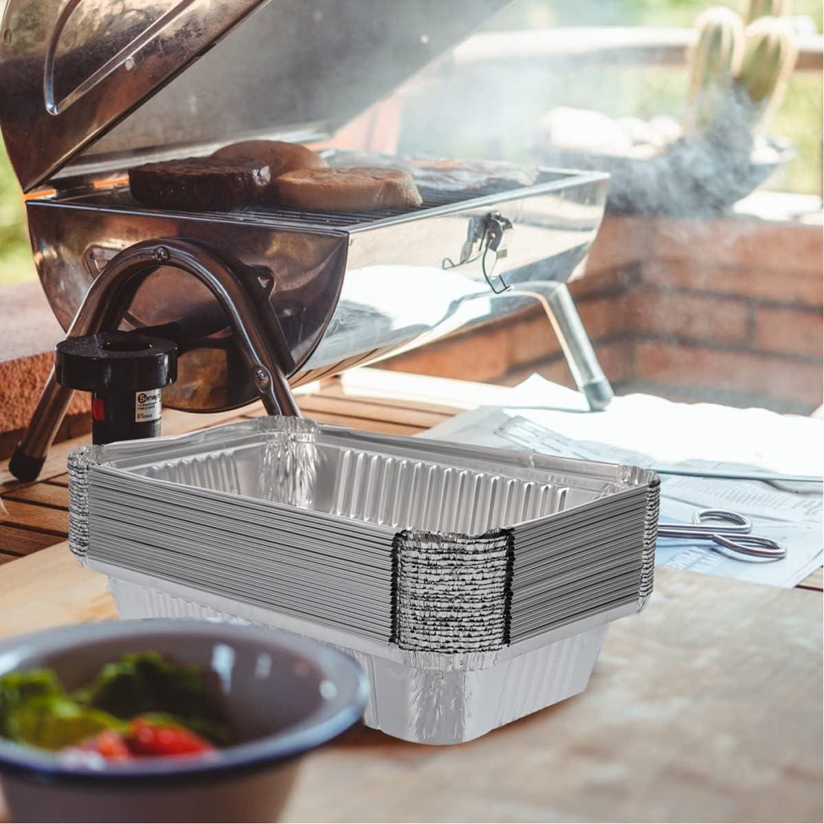 20 Bandejas de Goteo Desechables Aluminio para Parrillas Weber