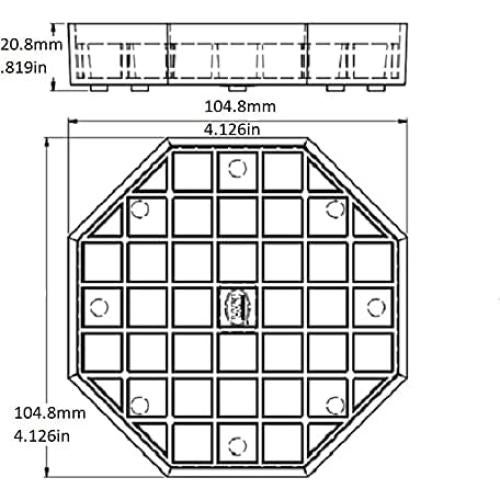 Bandeja de Goteo Octagonal Rattleware 10.16 cm Plástico Negro