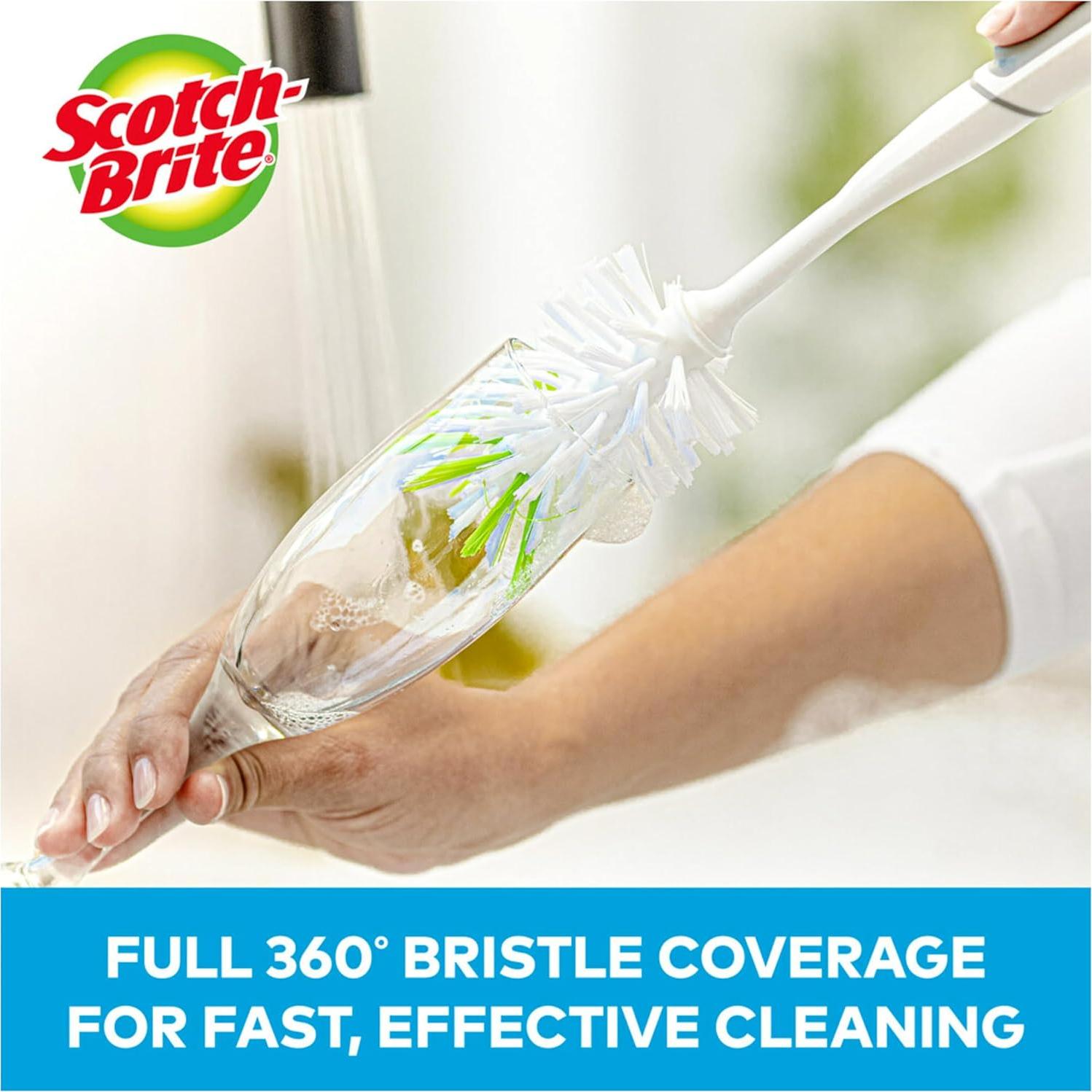 Cepillo Limpiador de Botellas Scotch-Brite, 1 Cuenta, Antideslizante