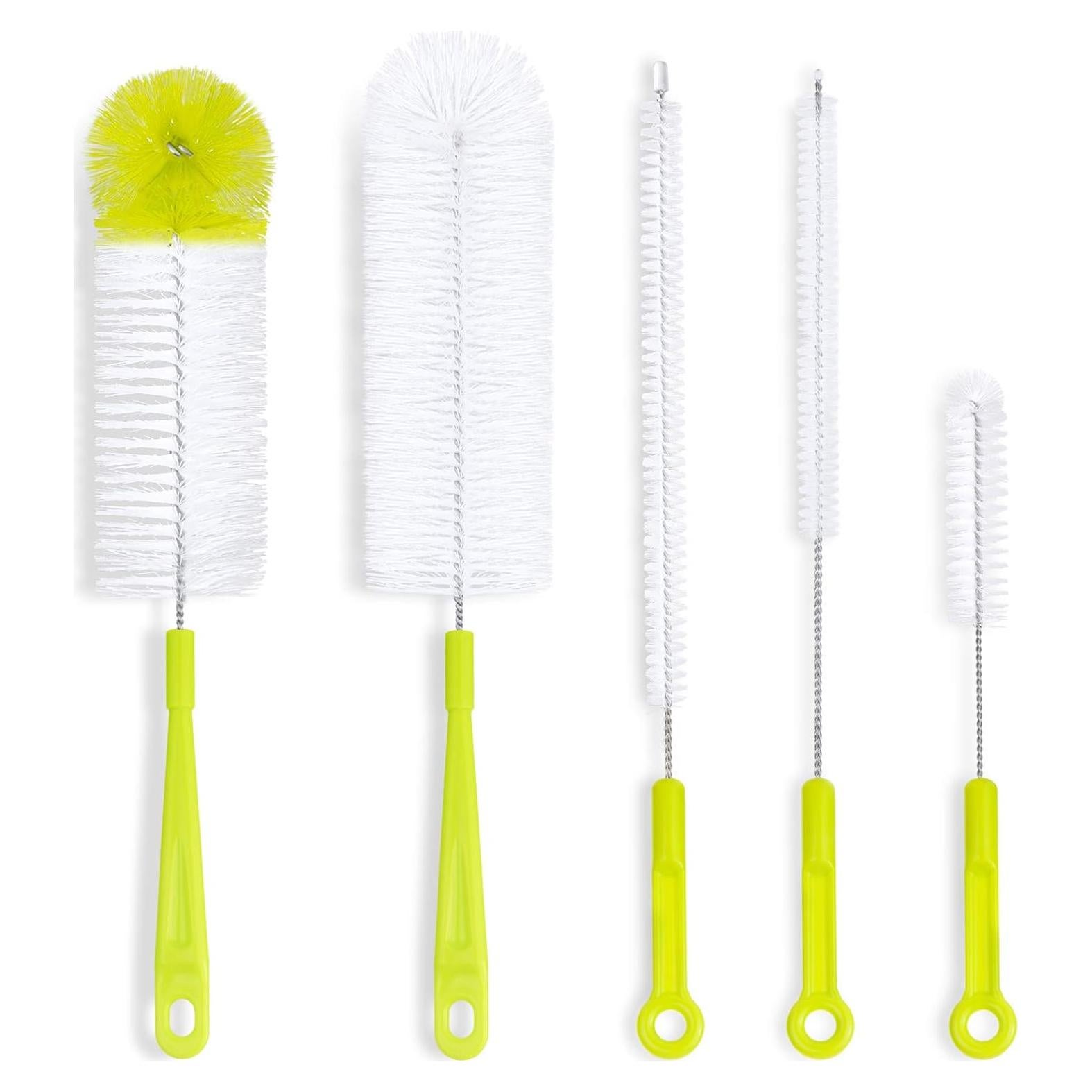 Juego de 5 Cepillos Limpiadores Hiware para Botellas y Tubos