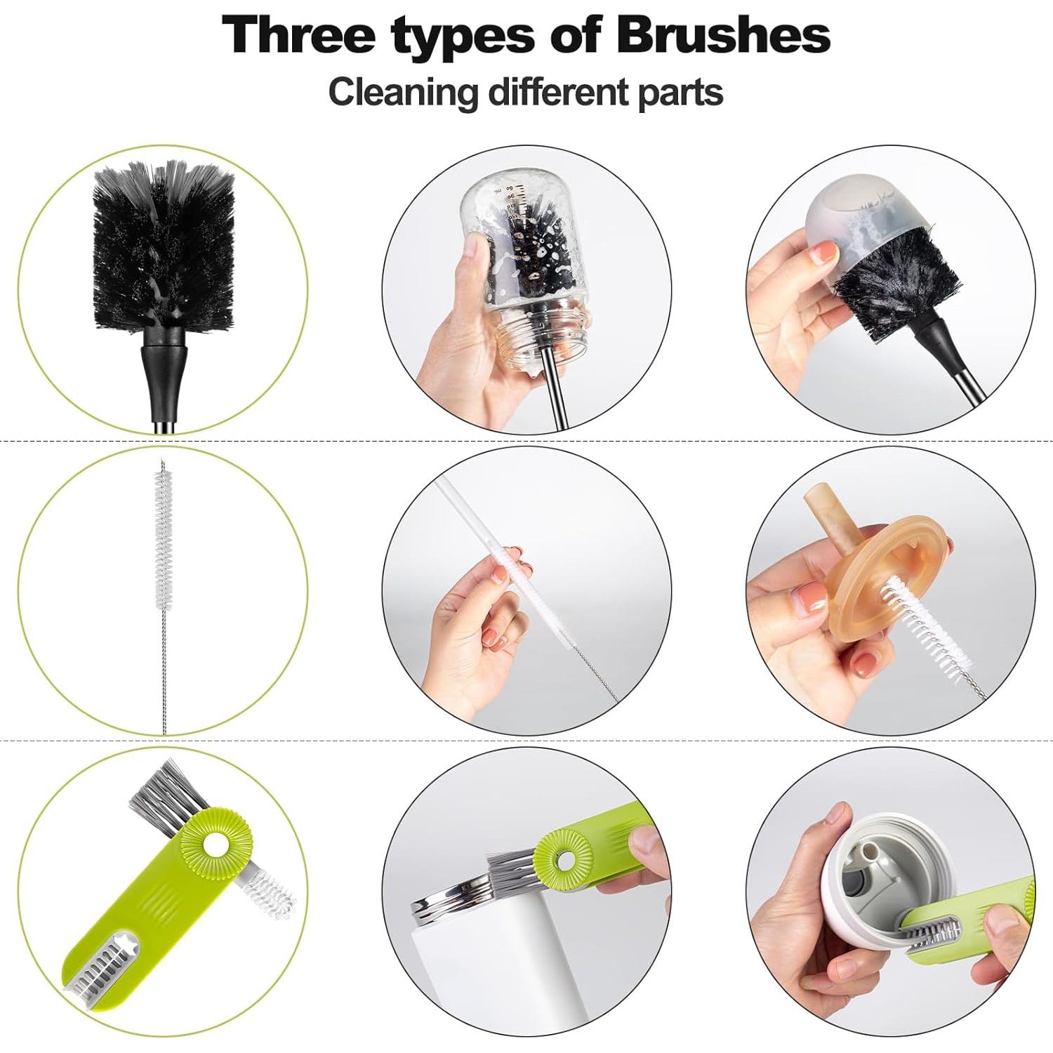 Cepillo para Botellas ToGeeKa 3 Piezas Acero Inoxidable 38.1 cm