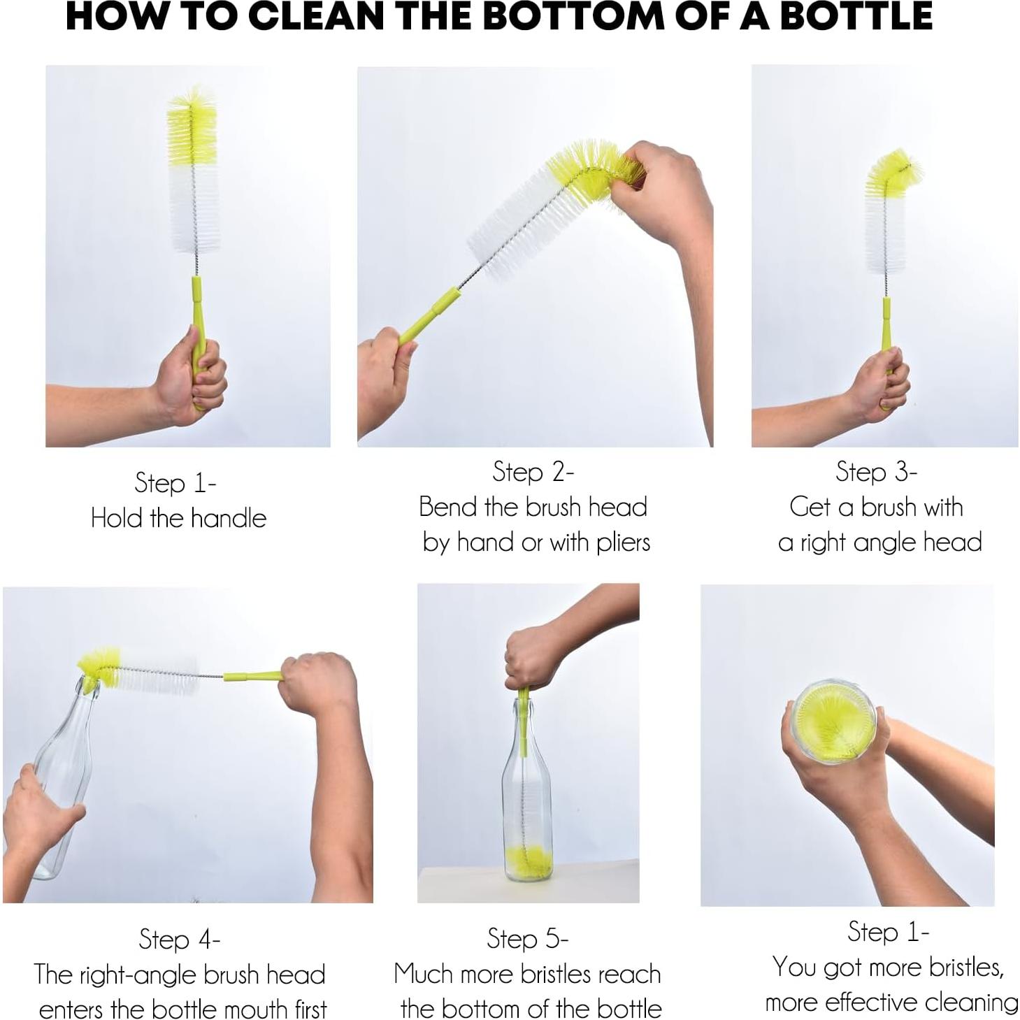 Cepillo Limpiador de Botellas ALINK 42 cm Verde Claro