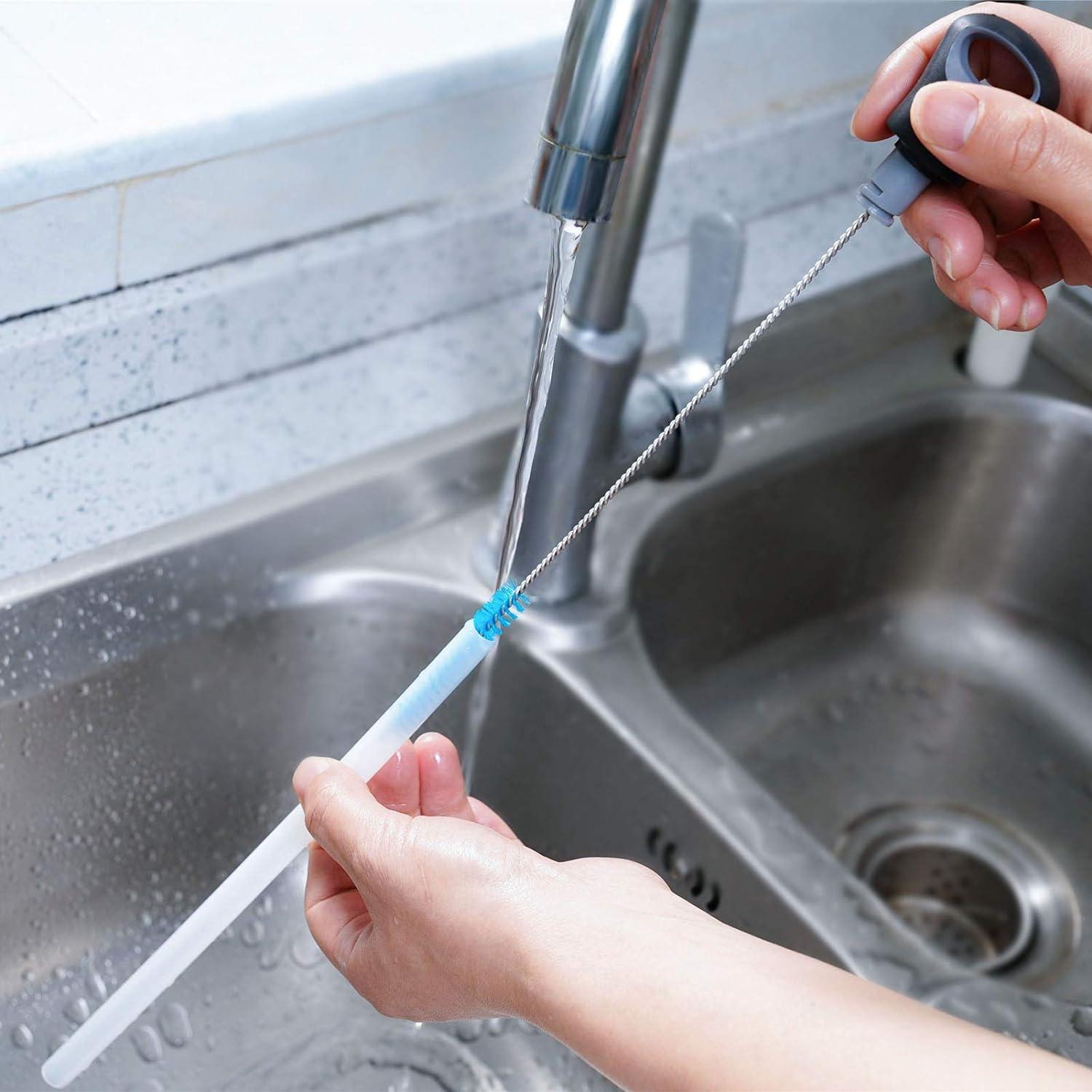 Cepillo de Botellas 2-en-1 MOSOLAN con Cepillo para Pajitas