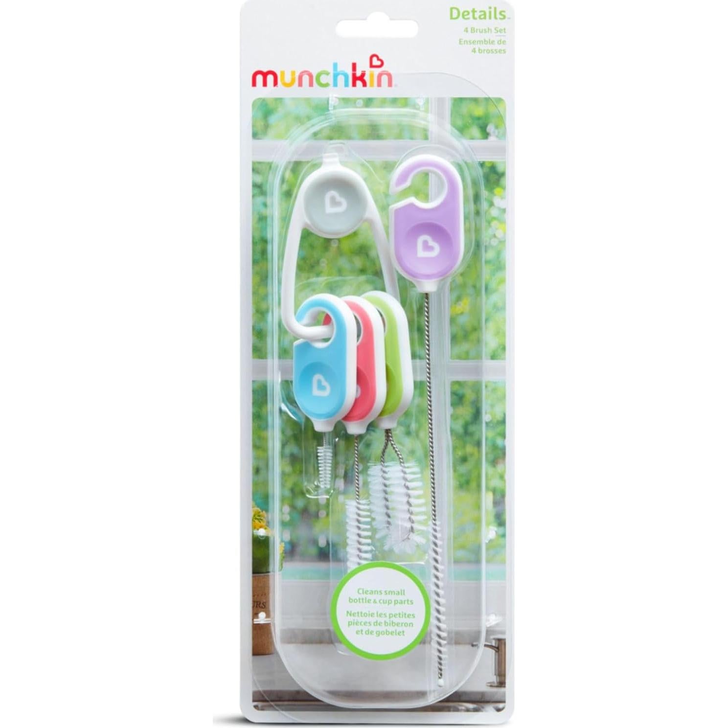Juego de 4 cepillos de limpieza Munchkin para botellas y tazas